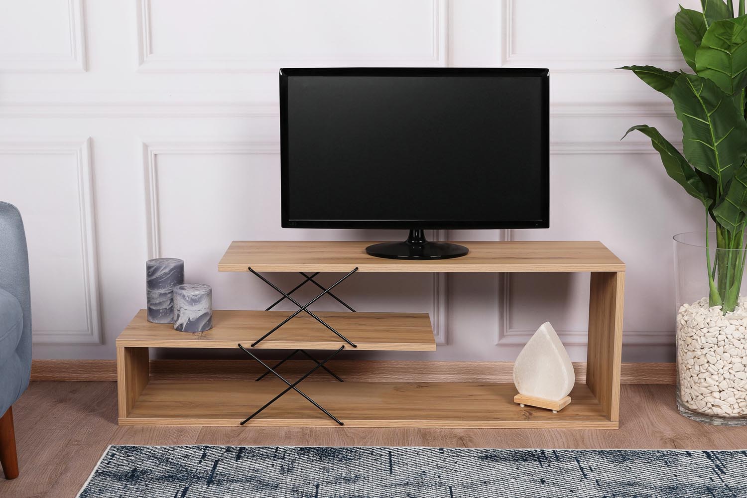 Zigzag - Oak in Eiche präsentiert im Onlineshop von KAQTU Design AG. Sideboard ist von Hanah Home