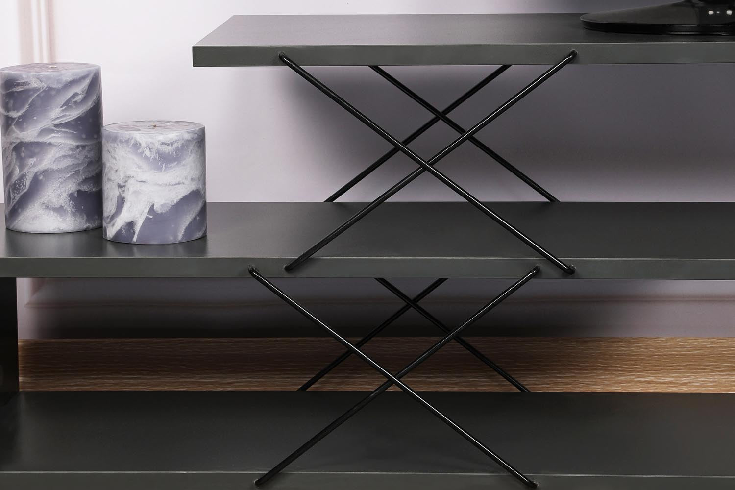 Zigzag - Anthracite in Anthrazit präsentiert im Onlineshop von KAQTU Design AG. Sideboard ist von Hanah Home