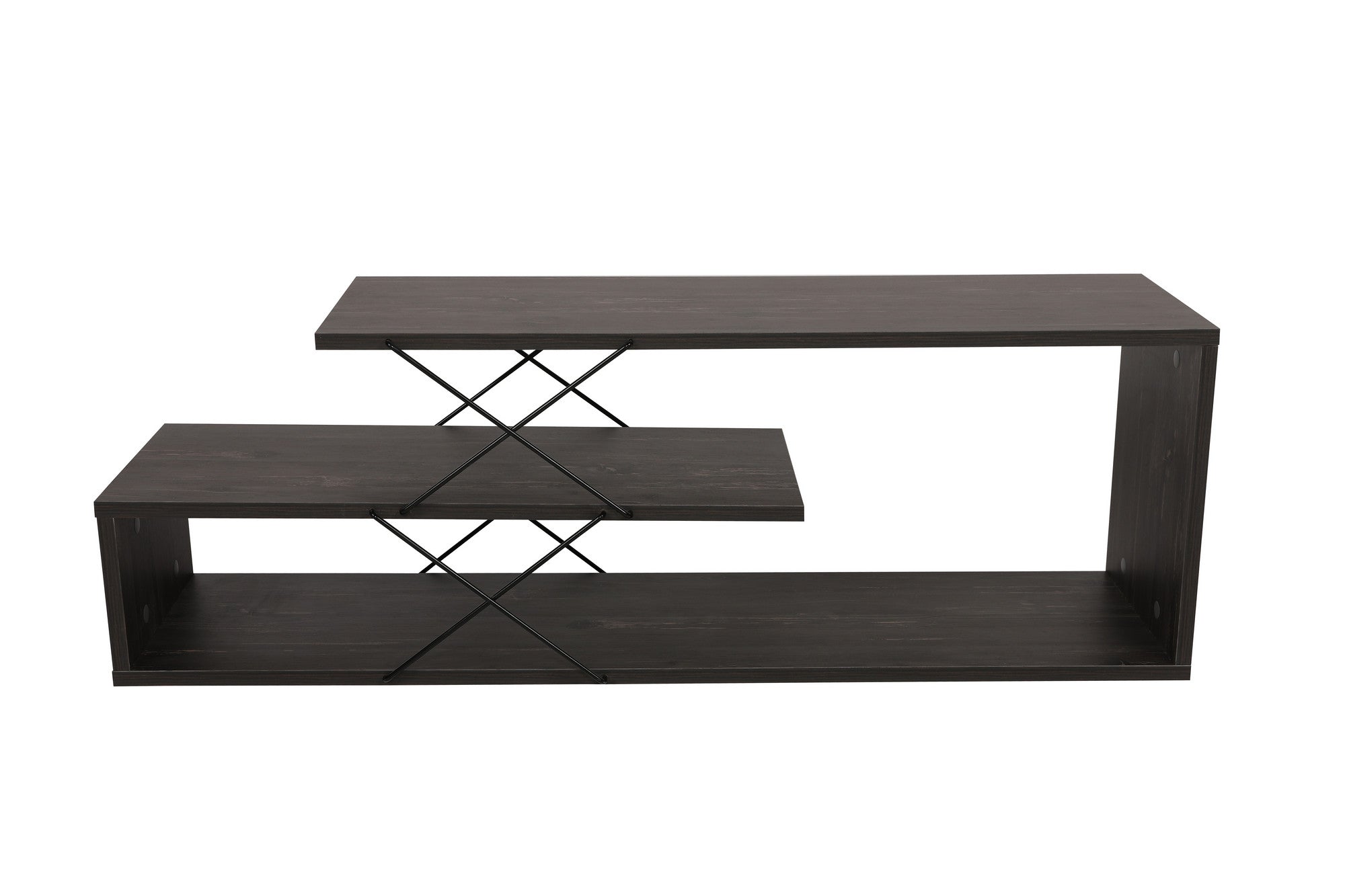 Zigzag - Dark Brown in Dunkelbraun präsentiert im Onlineshop von KAQTU Design AG. Sideboard ist von Hanah Home