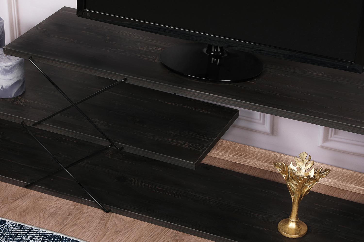 Zigzag - Dark Brown in Dunkelbraun präsentiert im Onlineshop von KAQTU Design AG. Sideboard ist von Hanah Home