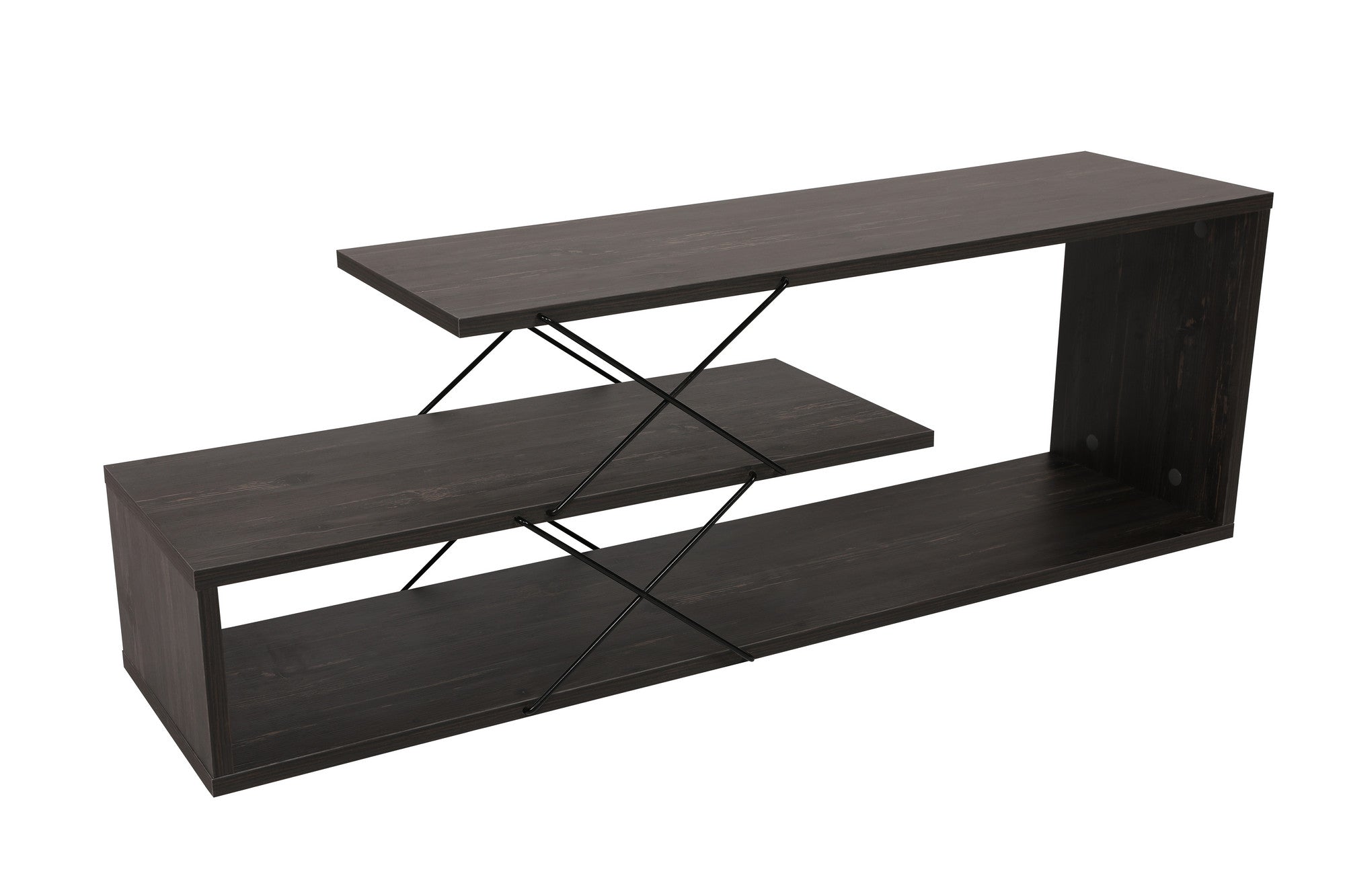 Zigzag - Dark Brown in Dunkelbraun präsentiert im Onlineshop von KAQTU Design AG. Sideboard ist von Hanah Home