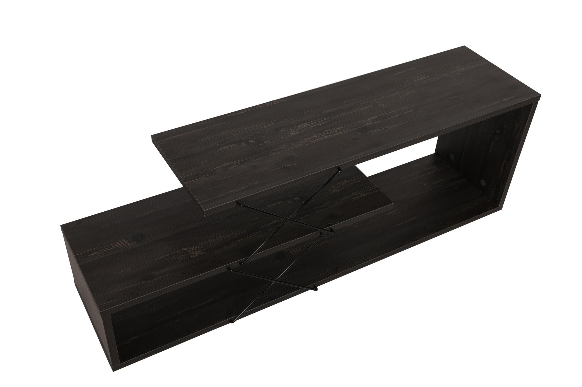Zigzag - Dark Brown in Dunkelbraun präsentiert im Onlineshop von KAQTU Design AG. Sideboard ist von Hanah Home