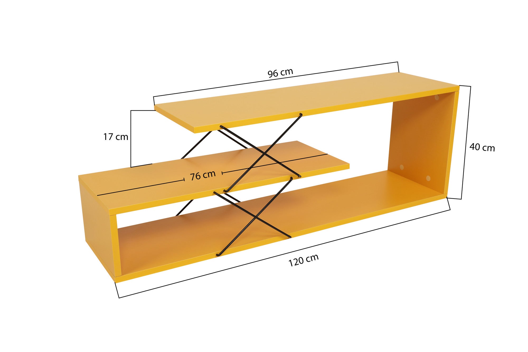 Zigzag - Yellow in Gelb präsentiert im Onlineshop von KAQTU Design AG. Sideboard ist von Hanah Home
