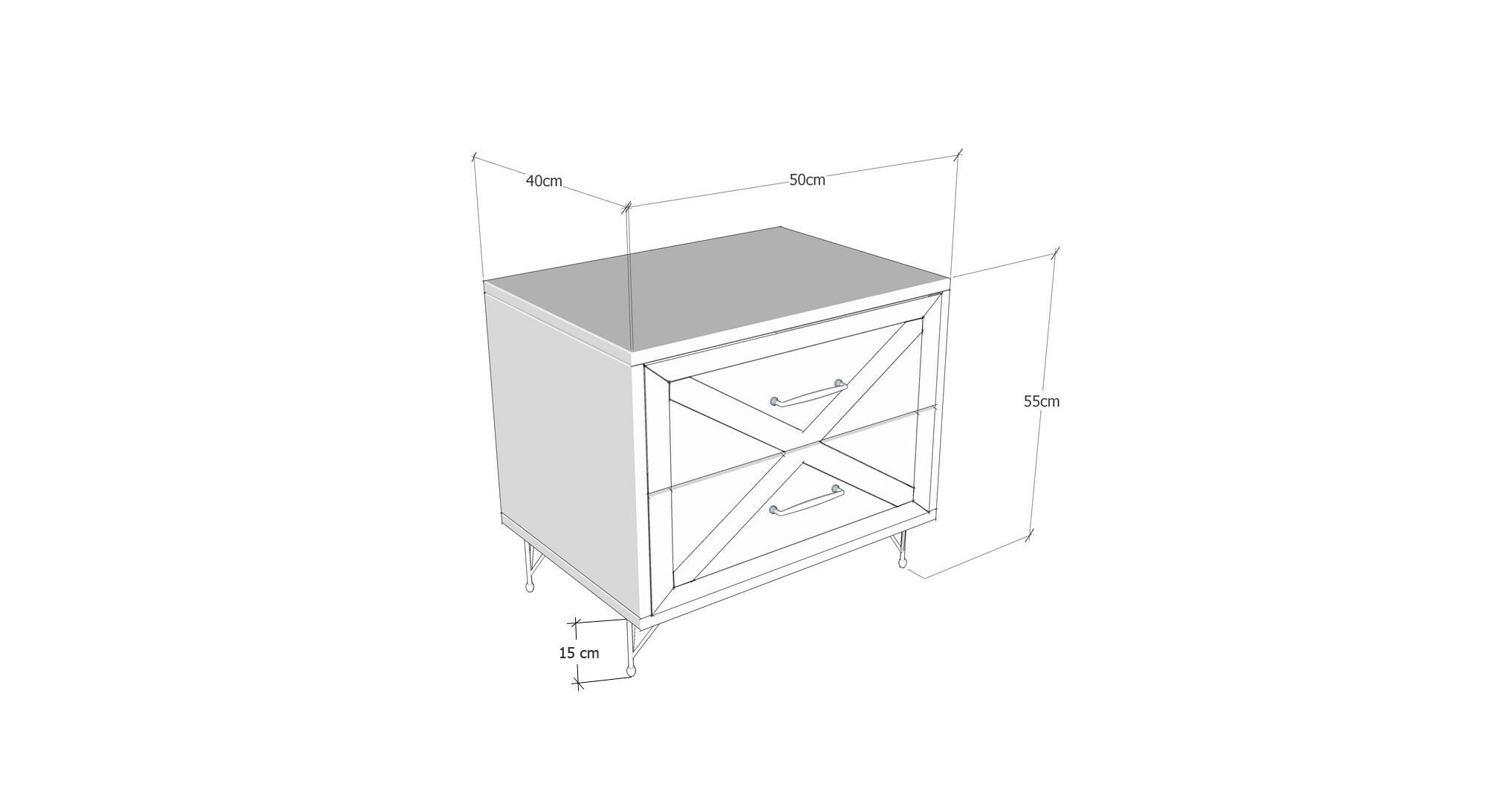 Felicita in Anthrazit Eiche präsentiert im Onlineshop von KAQTU Design AG. Nachttisch ist von Hanah Home