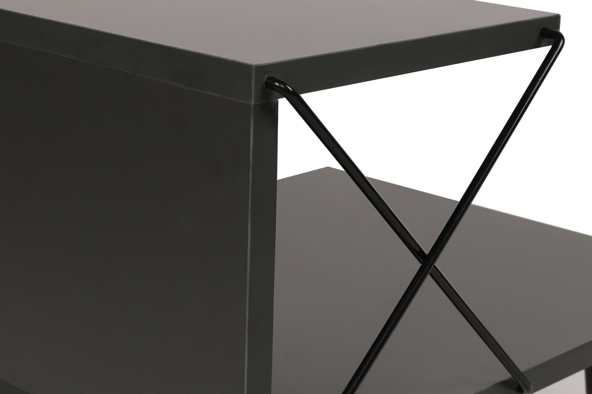 Cross - Anthracite in Anthrazit präsentiert im Onlineshop von KAQTU Design AG. Nachttisch ist von Hanah Home