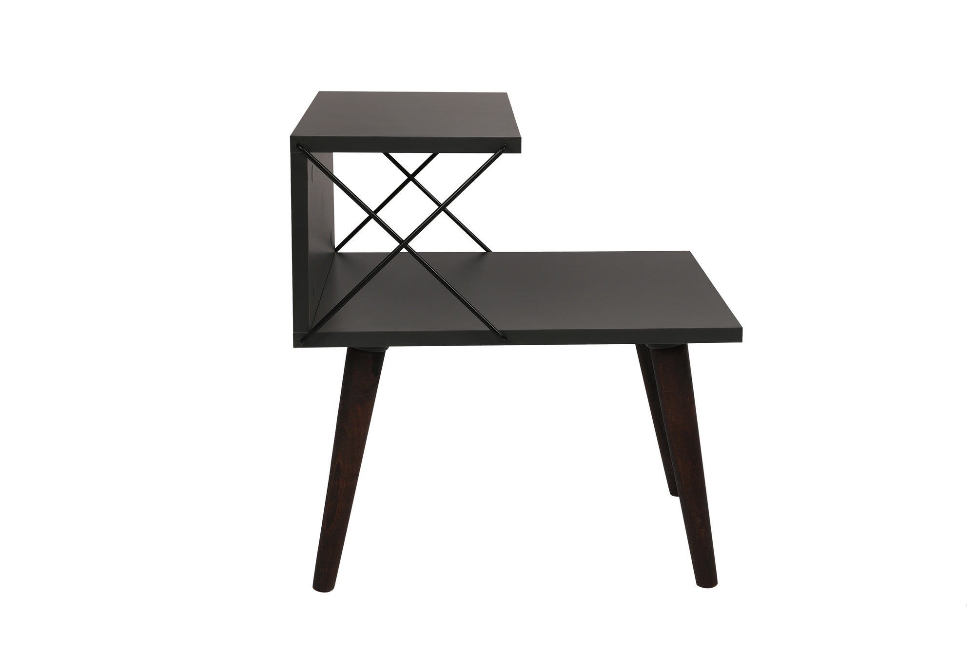 Cross - Anthracite in Anthrazit präsentiert im Onlineshop von KAQTU Design AG. Nachttisch ist von Hanah Home