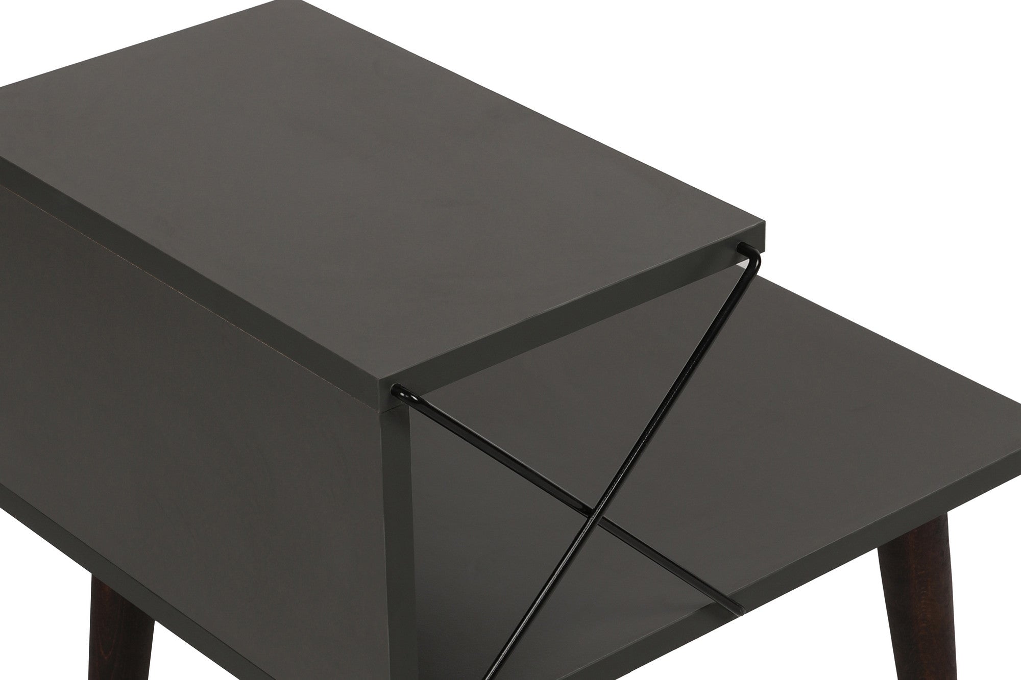 Cross - Anthracite in Anthrazit präsentiert im Onlineshop von KAQTU Design AG. Nachttisch ist von Hanah Home