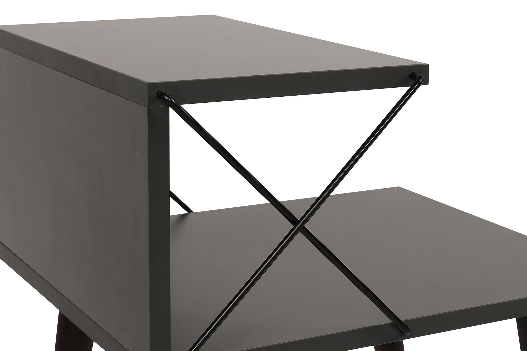 Cross - Anthracite in Anthrazit präsentiert im Onlineshop von KAQTU Design AG. Nachttisch ist von Hanah Home