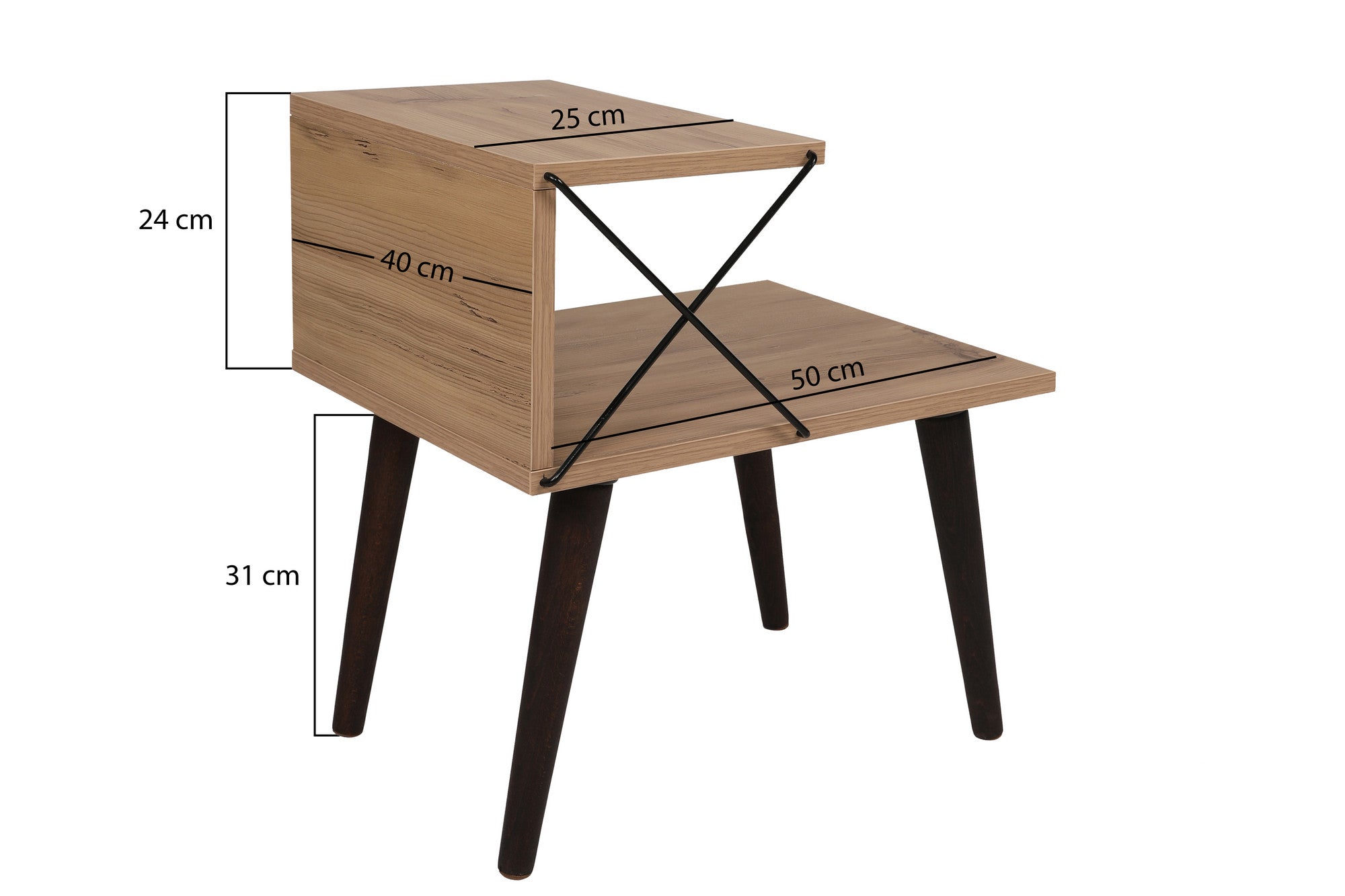 Cross - Pine in Kiefer präsentiert im Onlineshop von KAQTU Design AG. Nachttisch ist von Hanah Home