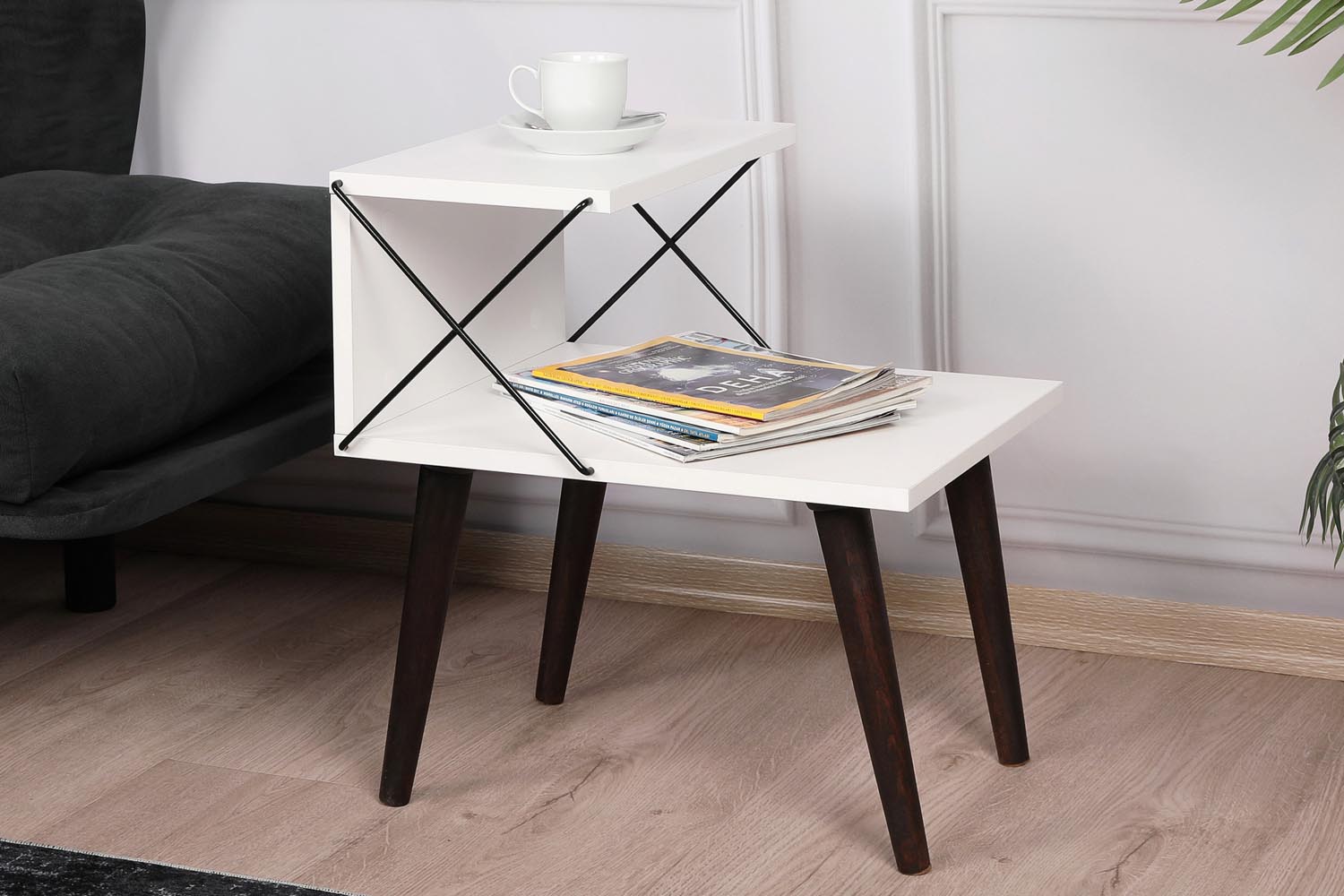 Cross - White in Weiss präsentiert im Onlineshop von KAQTU Design AG. Nachttisch ist von Hanah Home