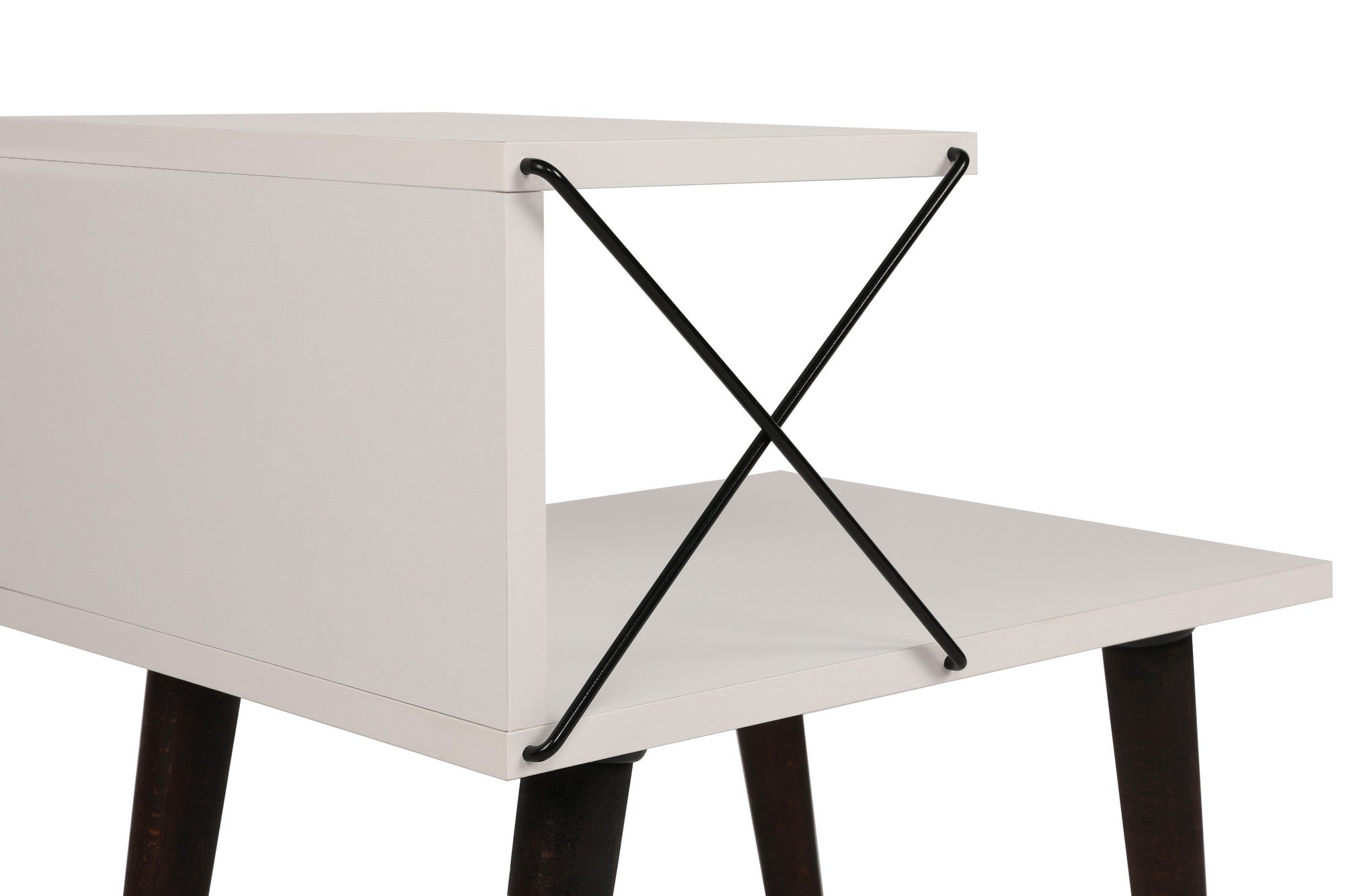 Cross - White in Weiss präsentiert im Onlineshop von KAQTU Design AG. Nachttisch ist von Hanah Home