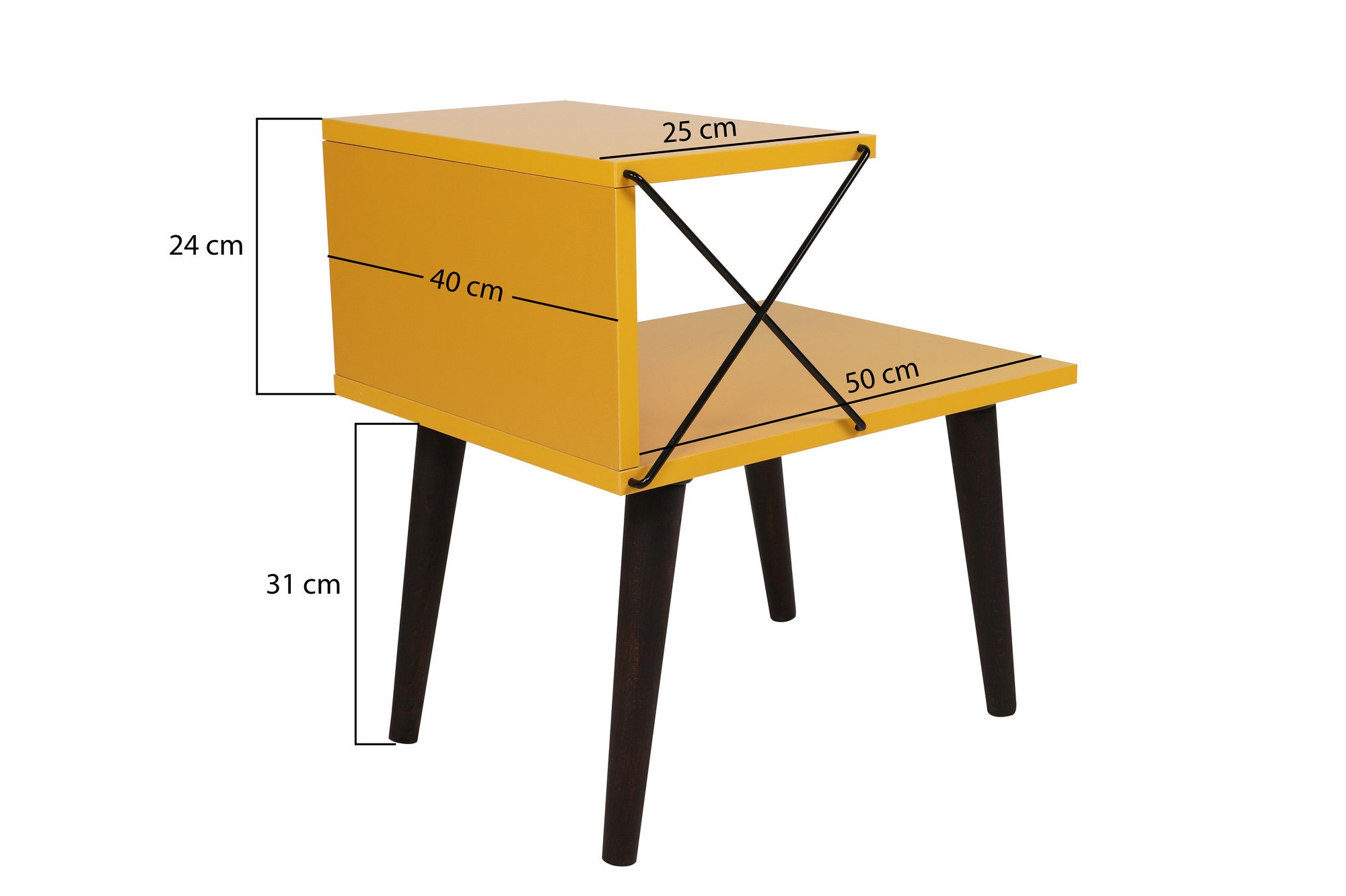 Cross - Yellow in Gelb präsentiert im Onlineshop von KAQTU Design AG. Nachttisch ist von Hanah Home