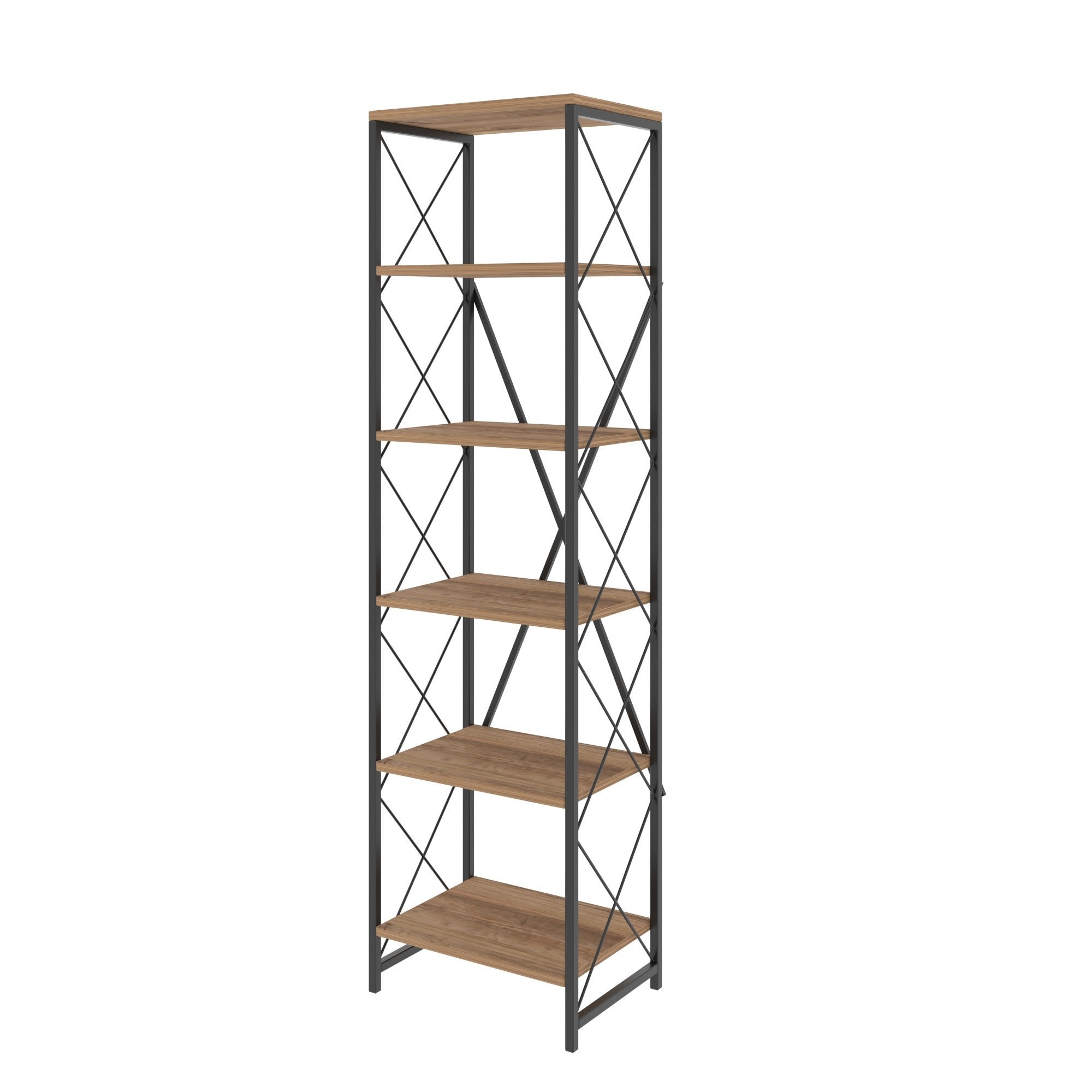 Suadiye in Atlantische Kiefer Schwarz präsentiert im Onlineshop von KAQTU Design AG. Bücherregal ist von Hanah Home