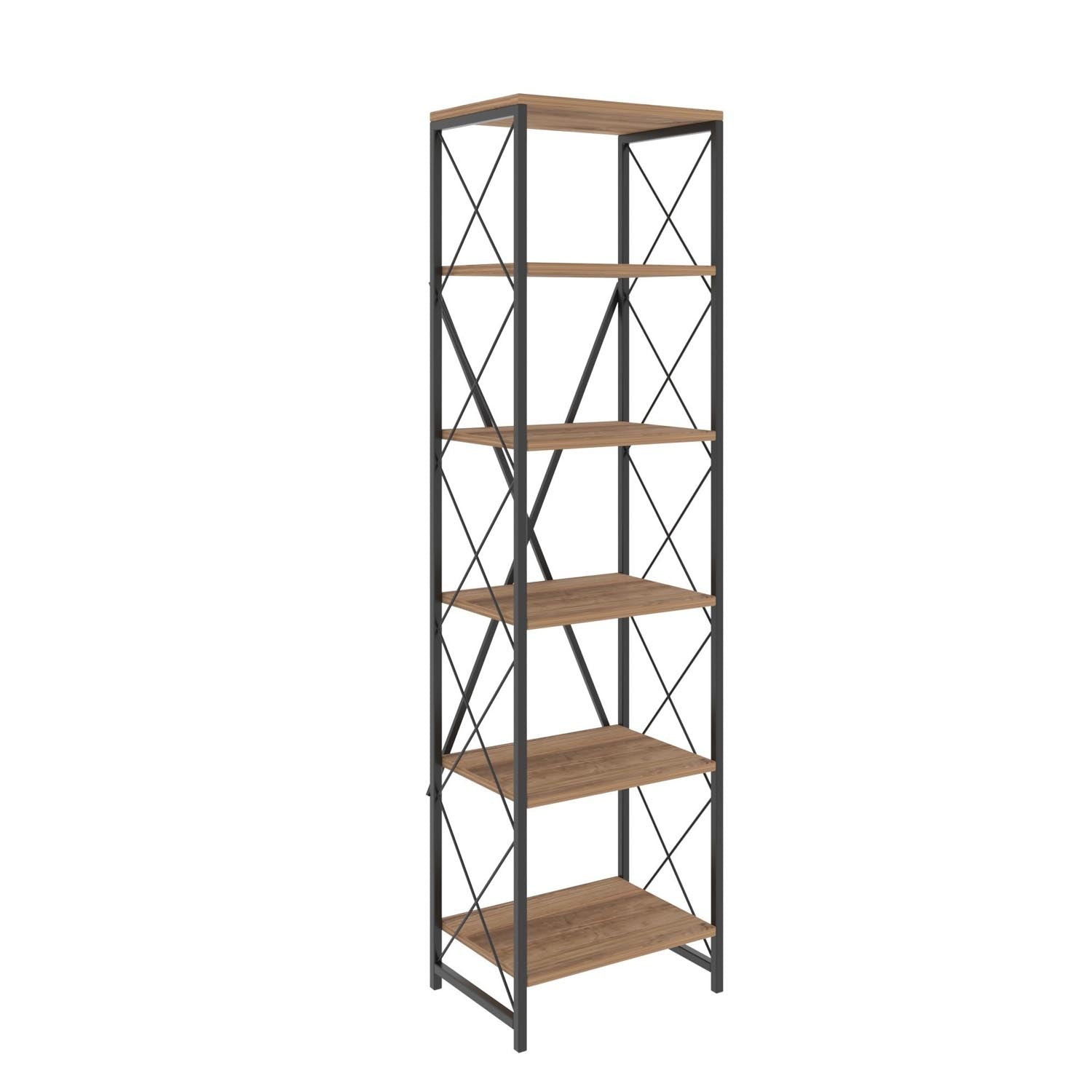 Suadiye in Atlantische Kiefer Schwarz präsentiert im Onlineshop von KAQTU Design AG. Bücherregal ist von Hanah Home