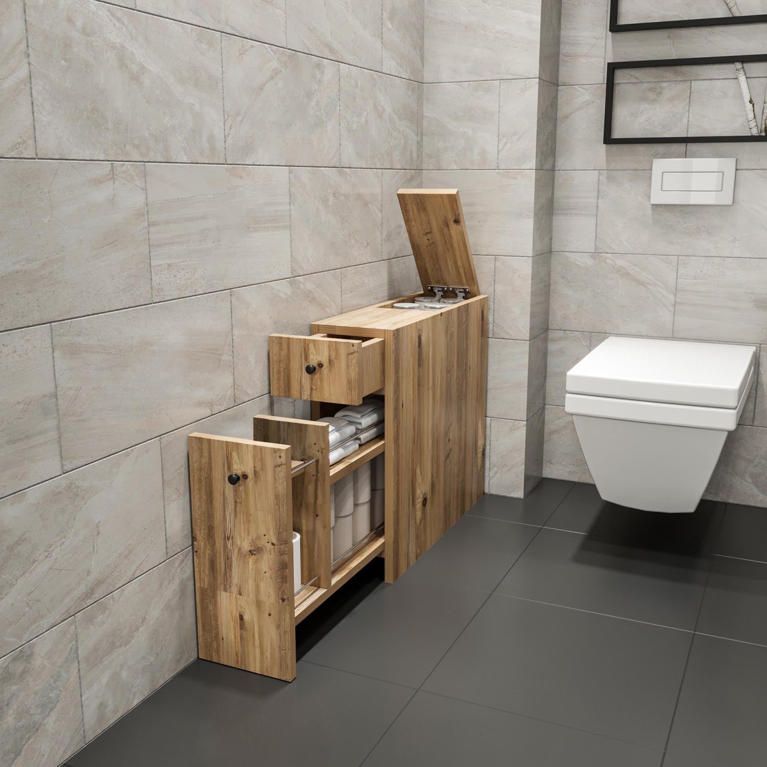 Calencia - Oak in Eiche präsentiert im Onlineshop von KAQTU Design AG. Kommode ist von Hanah Home
