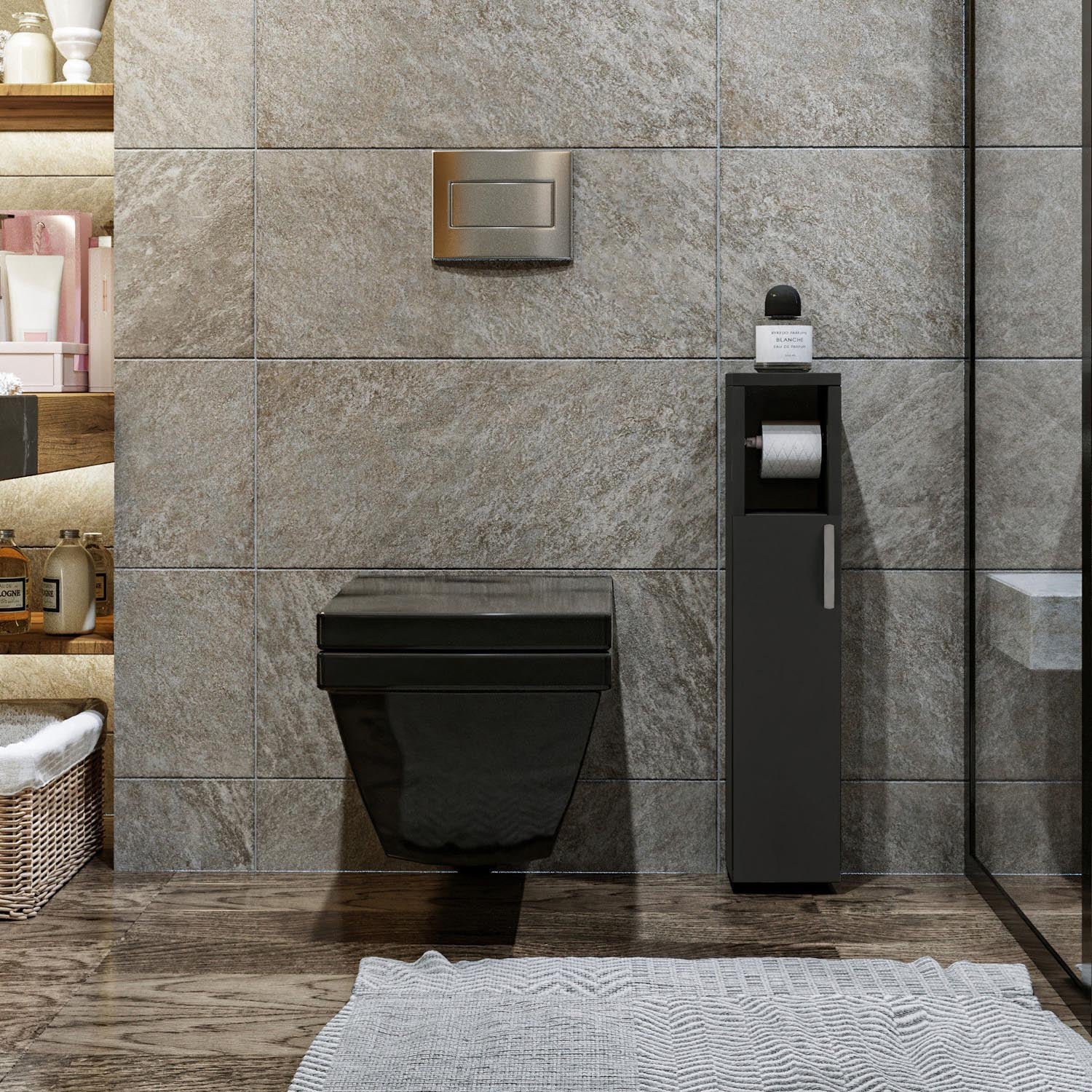Star - Anthracite in Anthrazit präsentiert im Onlineshop von KAQTU Design AG. Kommode ist von Hanah Home