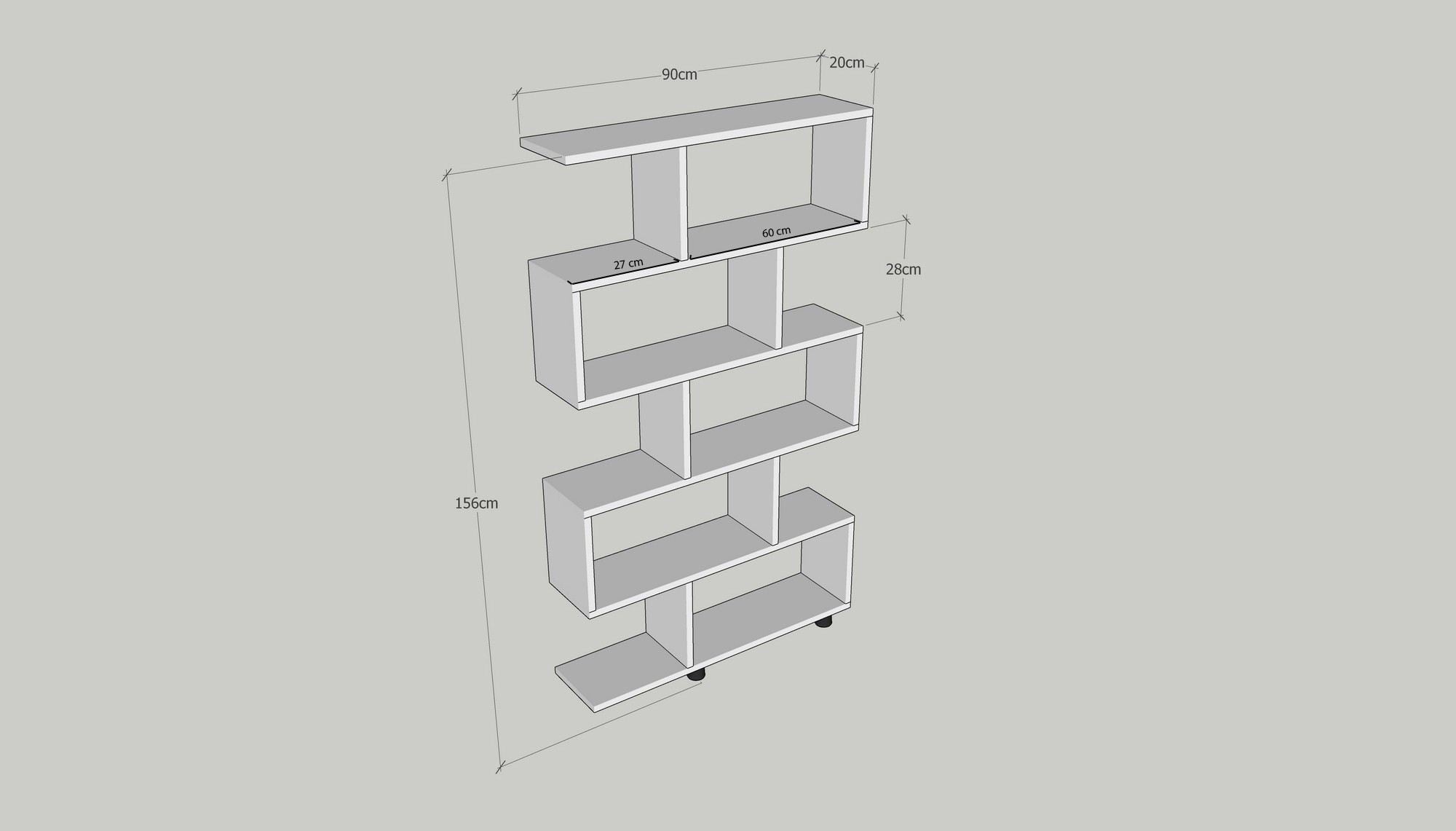Elif - Pine in Kiefer präsentiert im Onlineshop von KAQTU Design AG. Bücherregal ist von Hanah Home