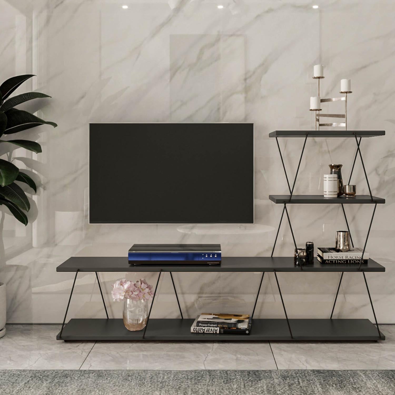 Ilgaz - Anthracite in Anthrazit präsentiert im Onlineshop von KAQTU Design AG. Sideboard ist von Hanah Home