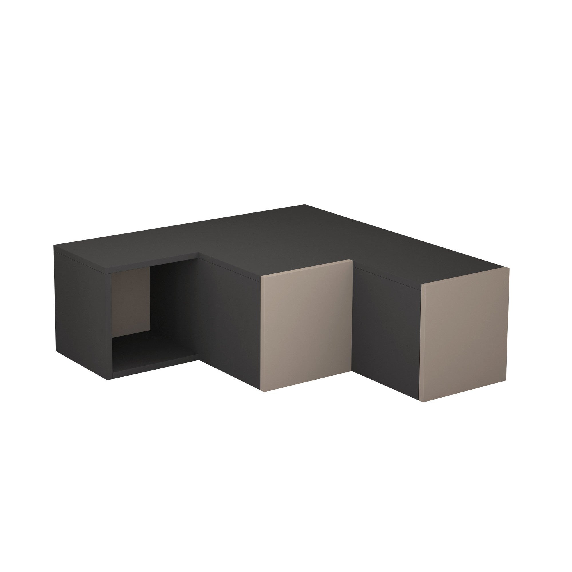 Compact - Anthracite, Light Mocha in Anthrazit Lichtbraun präsentiert im Onlineshop von KAQTU Design AG. Sideboard ist von Hanah Home