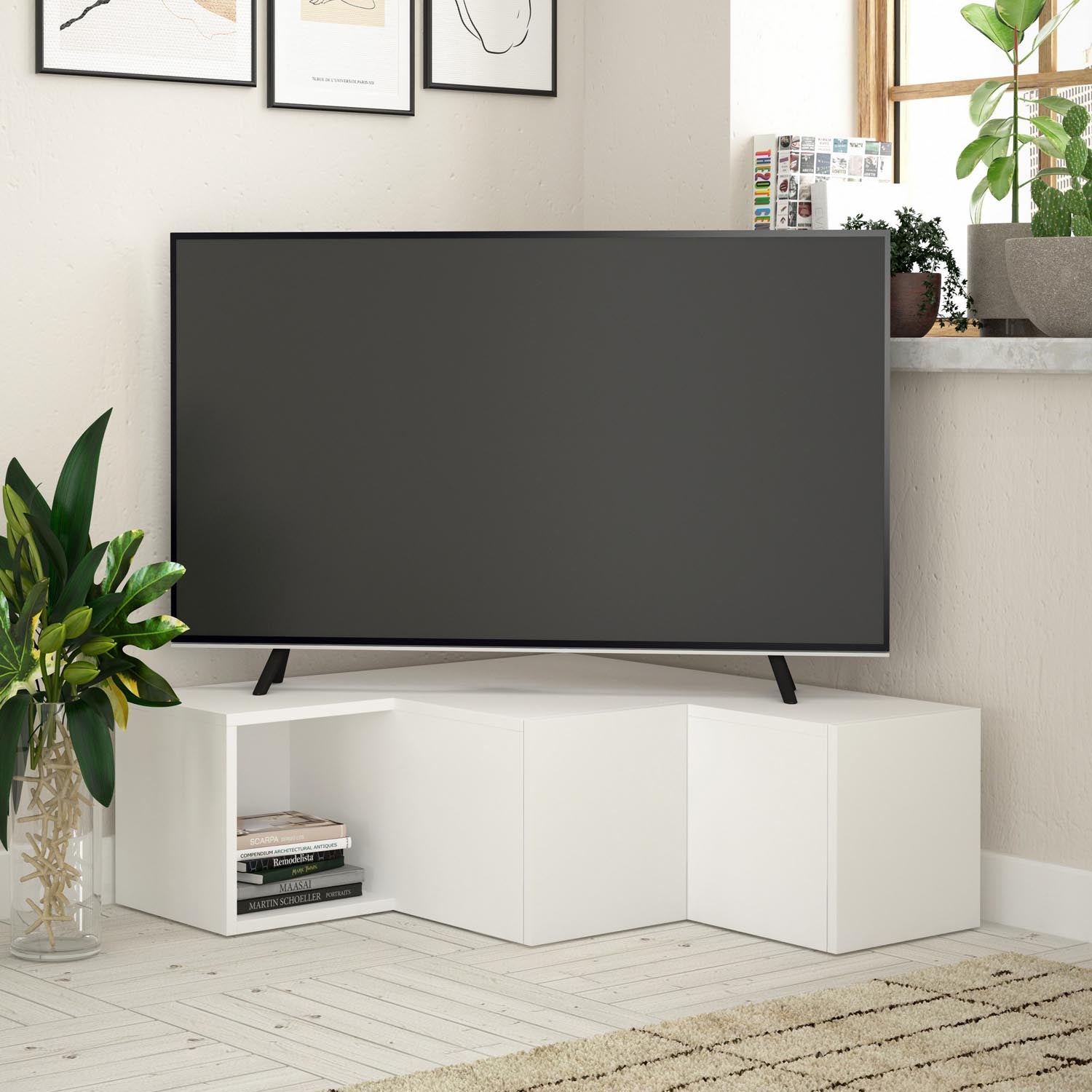 Compact - White in Weiss präsentiert im Onlineshop von KAQTU Design AG. Sideboard ist von Hanah Home