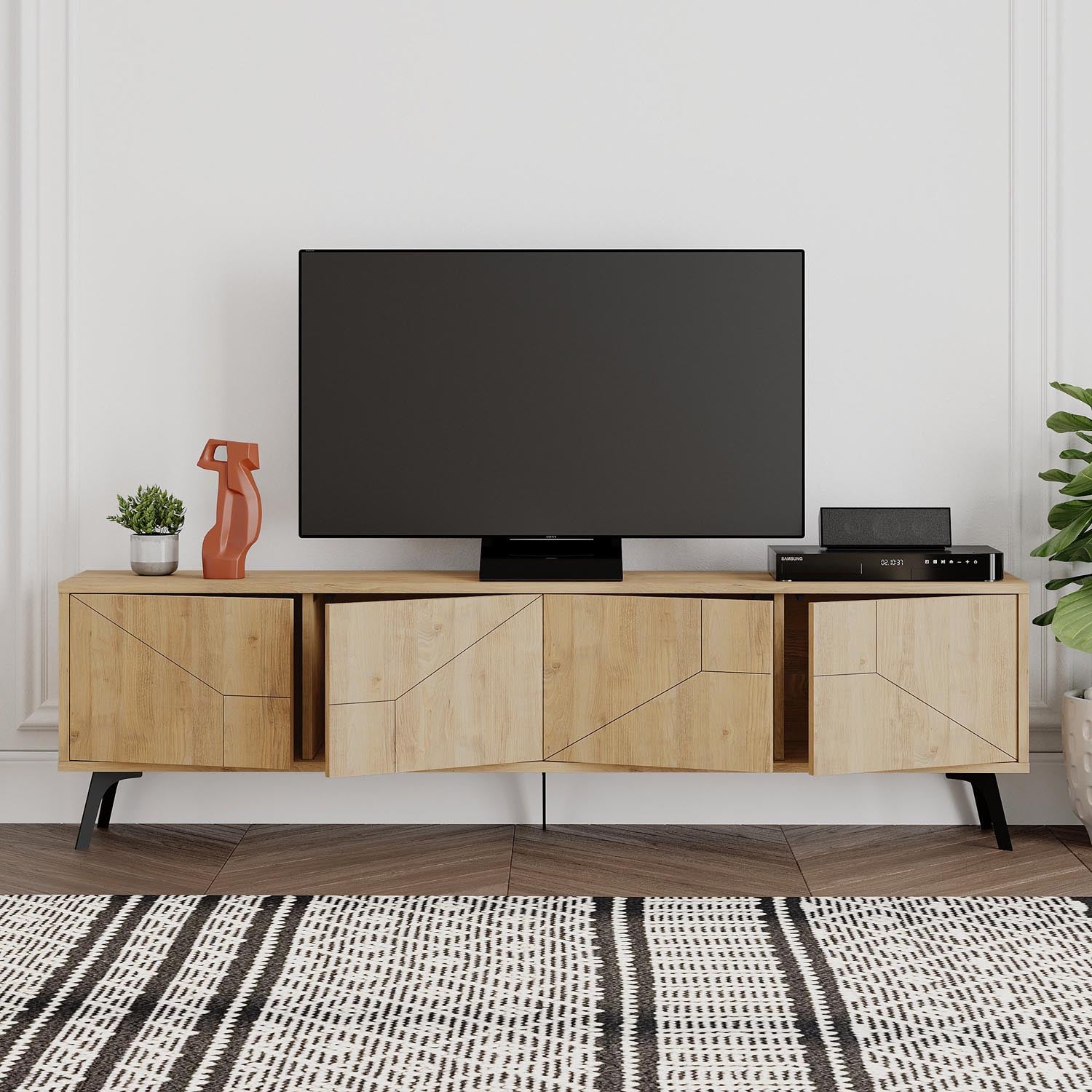 Dune - Oak in Eiche präsentiert im Onlineshop von KAQTU Design AG. Sideboard ist von Hanah Home