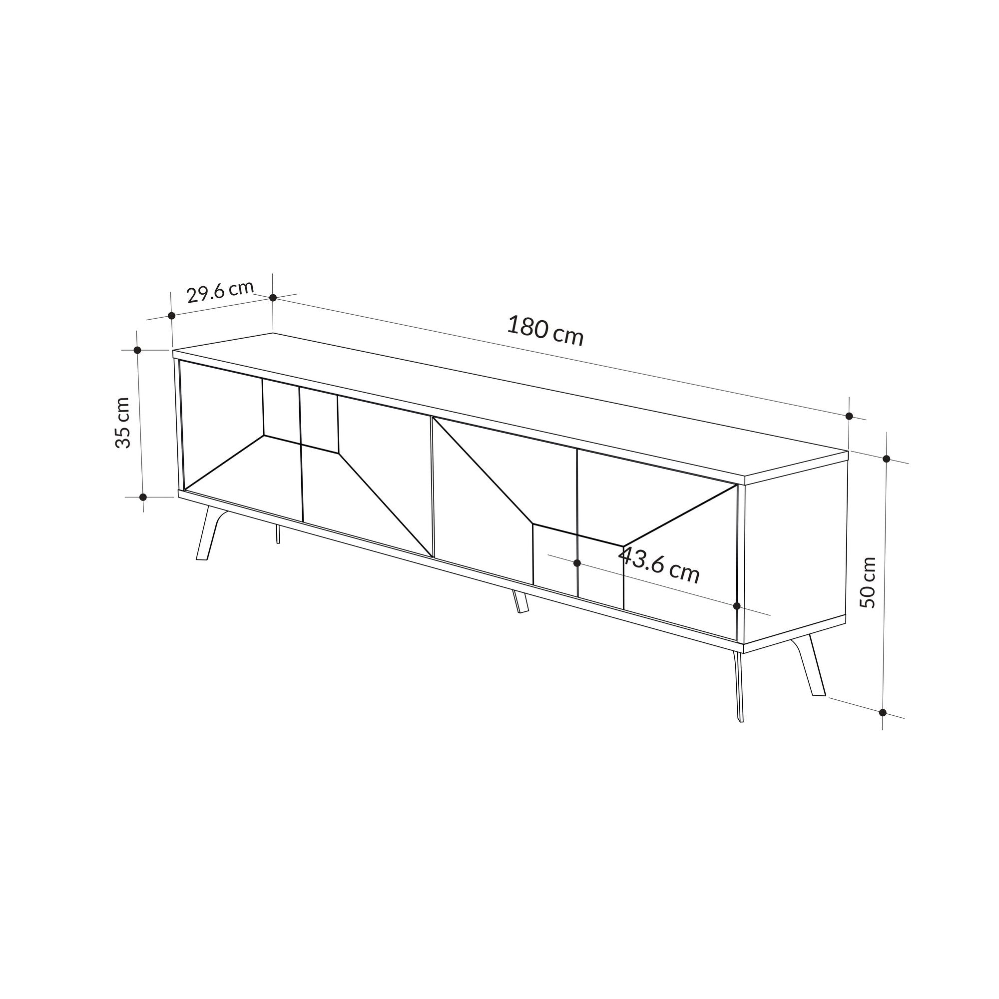 Dune - Oak in Eiche präsentiert im Onlineshop von KAQTU Design AG. Sideboard ist von Hanah Home