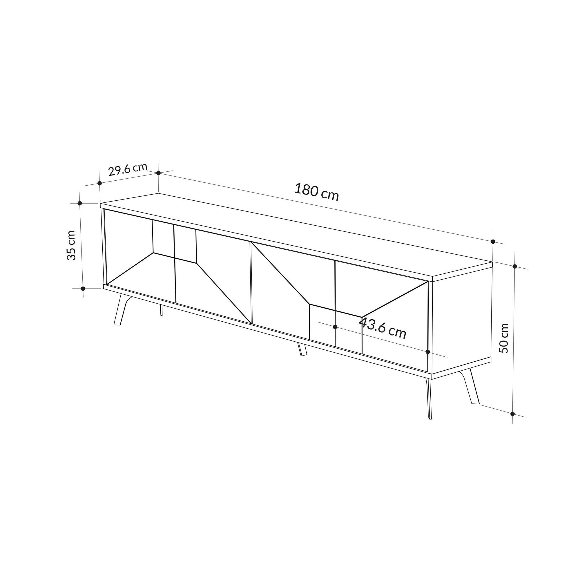 Dune - Anthracite in Anthrazit präsentiert im Onlineshop von KAQTU Design AG. Sideboard ist von Hanah Home