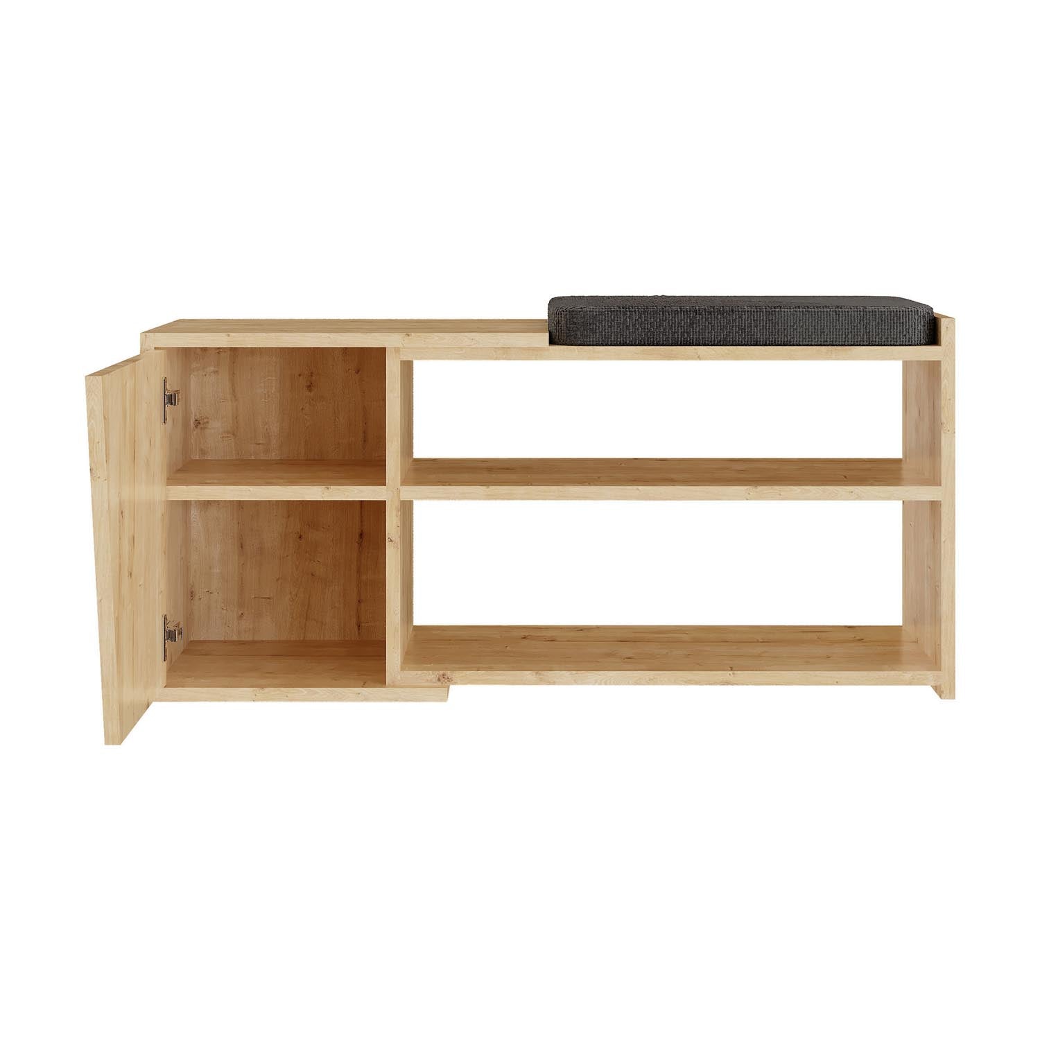 Fiona - Oak in Eiche präsentiert im Onlineshop von KAQTU Design AG. Schuhschrank ist von Hanah Home