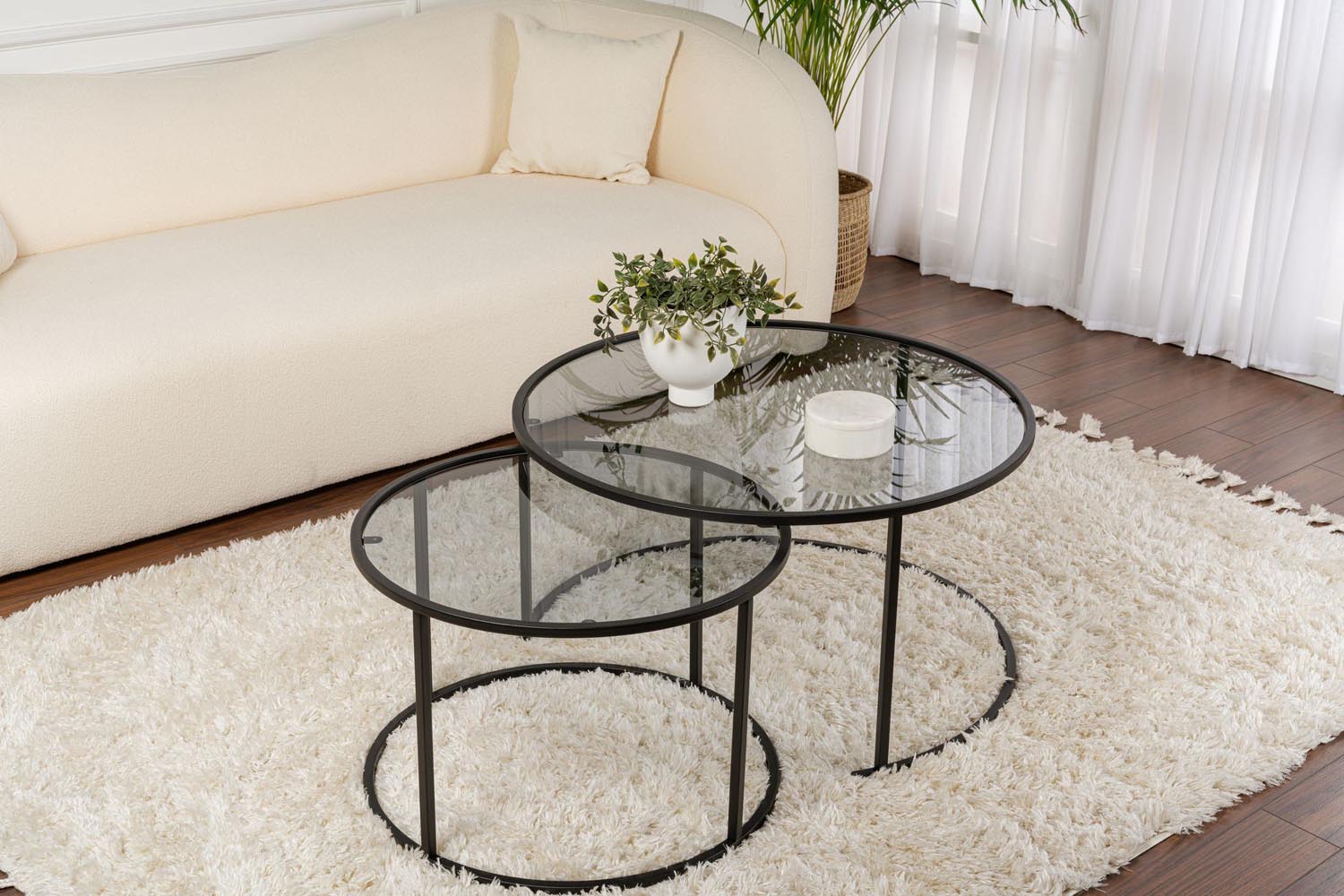 Aurum - 80, 60 - Black, Grey in Schwarz
 Grau präsentiert im Onlineshop von KAQTU Design AG. Beistelltisch ist von Nordure