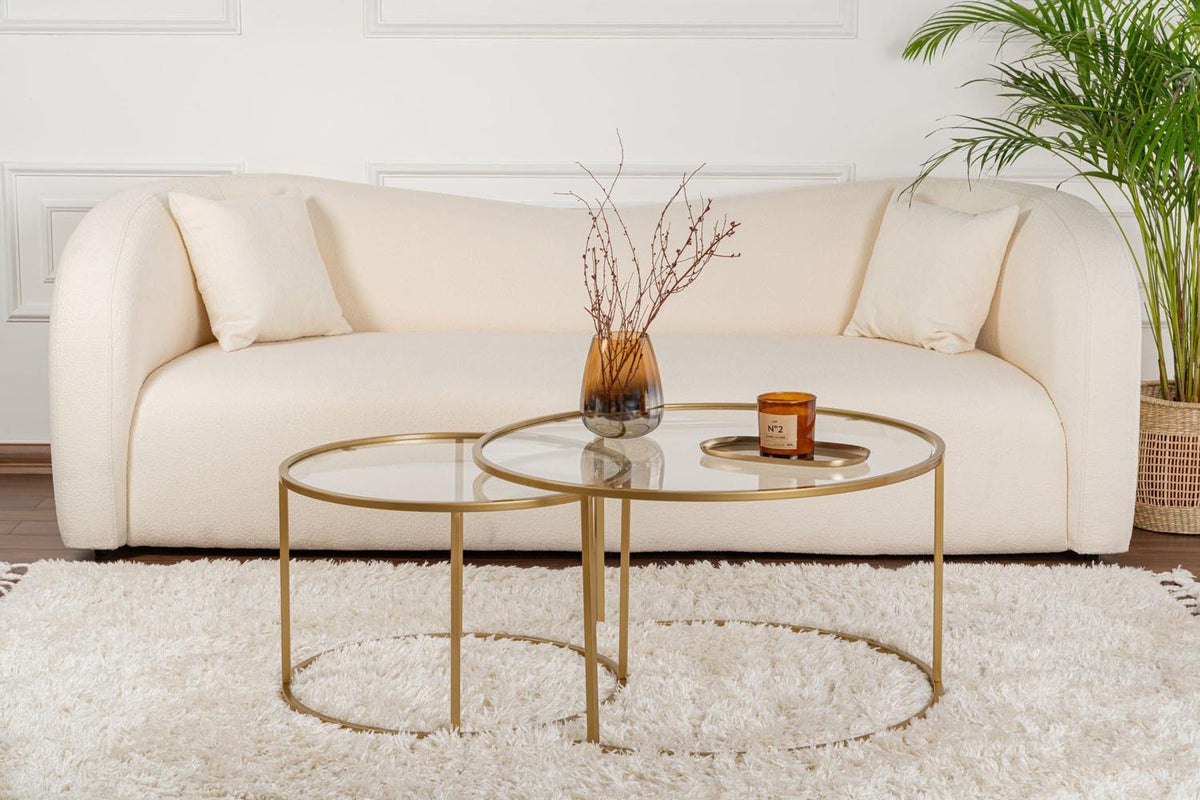 Aurum Sofatisch - Gold Transparent in Gold Transparent präsentiert im Onlineshop von KAQTU Design AG. Couchtisch ist von Nordure