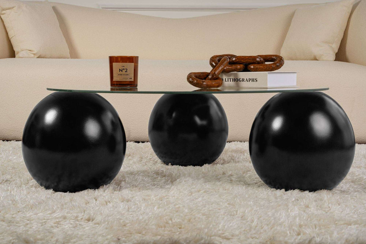 Miro Sofatisch - Schwarz Transparent in Schwarz Transparent präsentiert im Onlineshop von KAQTU Design AG. Couchtisch ist von Nordure