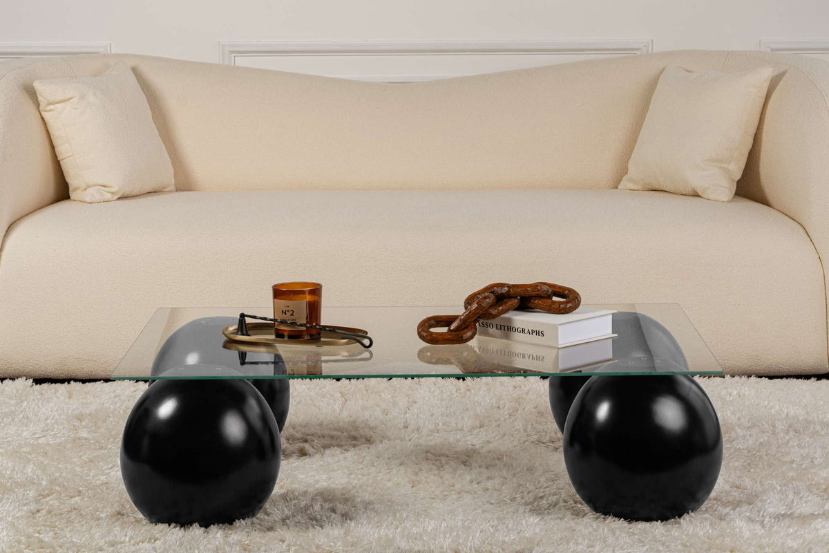 Sera Sofatisch - Schwarz Transparent in Schwarz Transparent präsentiert im Onlineshop von KAQTU Design AG. Couchtisch ist von Nordure