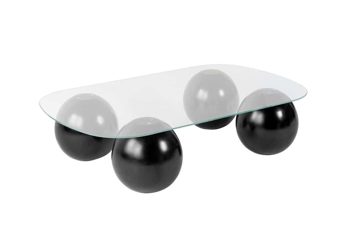 Evara Sofatisch - Schwarz Transparent in Schwarz Transparent präsentiert im Onlineshop von KAQTU Design AG. Couchtisch ist von Nordure
