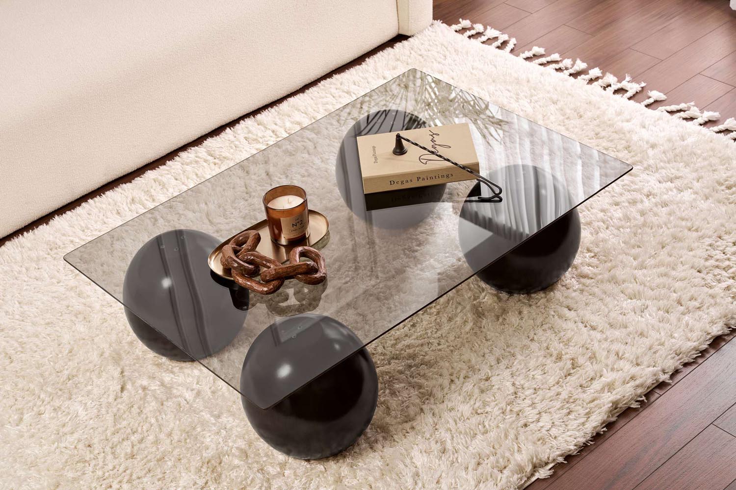 Sera - Black, Grey in Schwarz
 Grau präsentiert im Onlineshop von KAQTU Design AG. Beistelltisch ist von Nordure