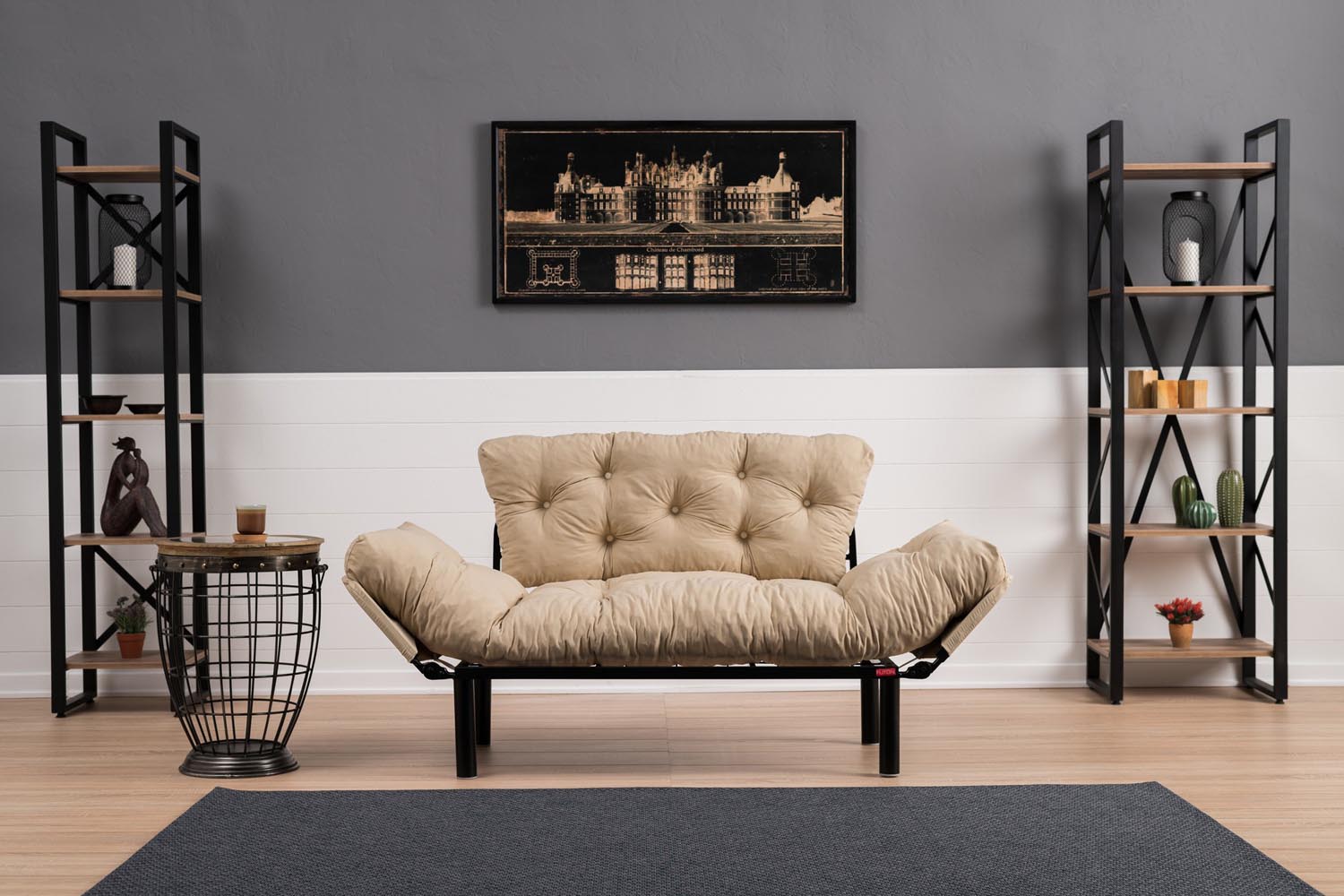 Nitta - Cream in Sahne präsentiert im Onlineshop von KAQTU Design AG. Bettsofa ist von Atelier Del Sofa