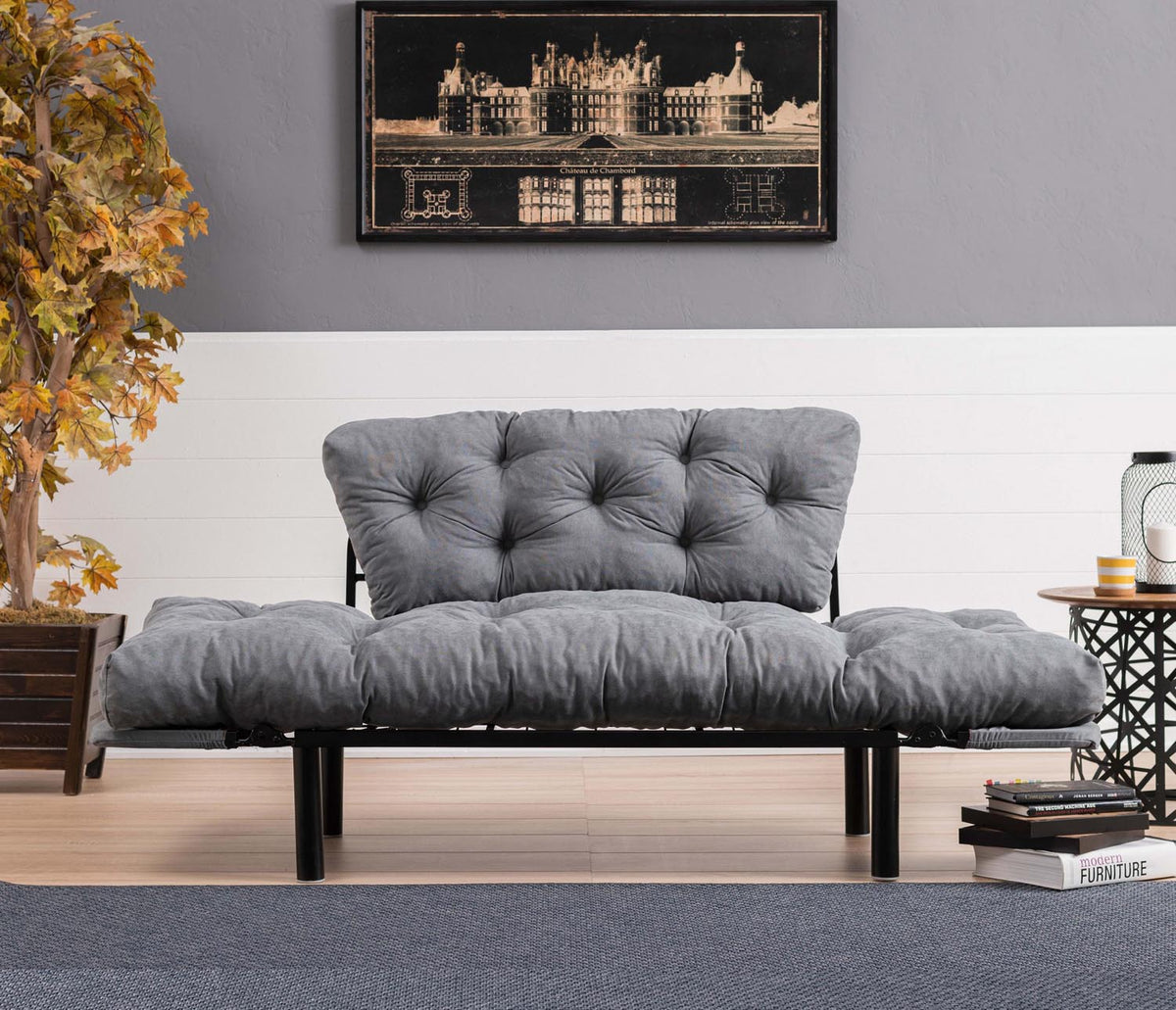 Nitta Bettsofa - Grau in Grau präsentiert im Onlineshop von KAQTU Design AG. Bettsofa ist von Atelier Del Sofa