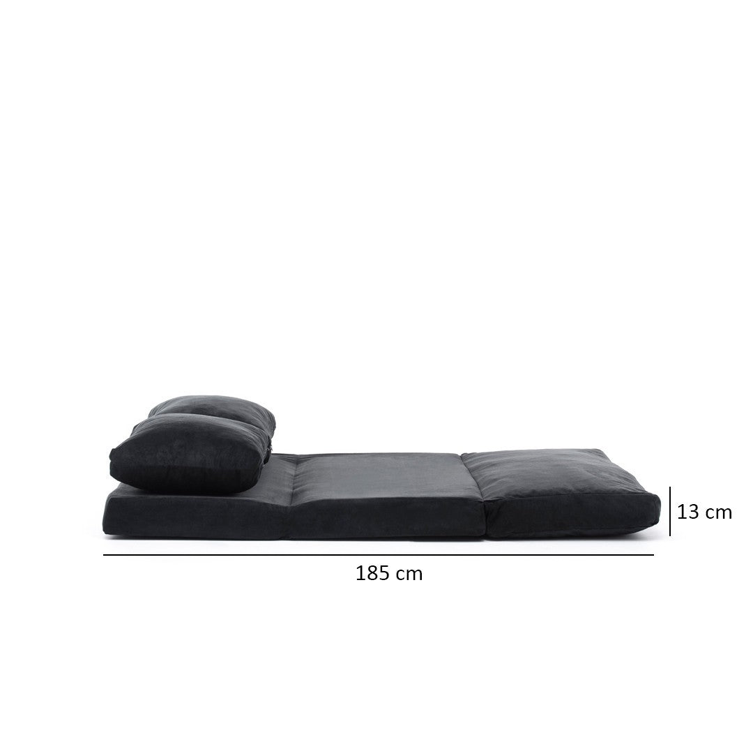Taida Bettsofa - Schwarz in Schwarz präsentiert im Onlineshop von KAQTU Design AG. Bettsofa ist von Atelier Del Sofa