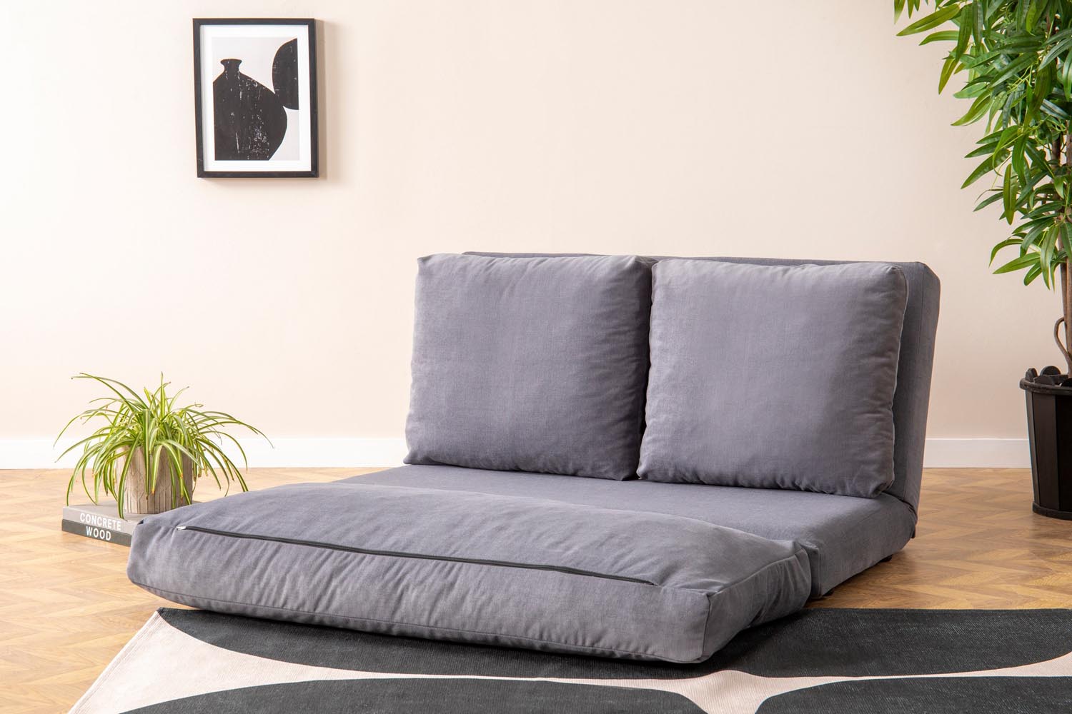 Taida - Grey in Grau präsentiert im Onlineshop von KAQTU Design AG. Bettsofa ist von Atelier Del Sofa