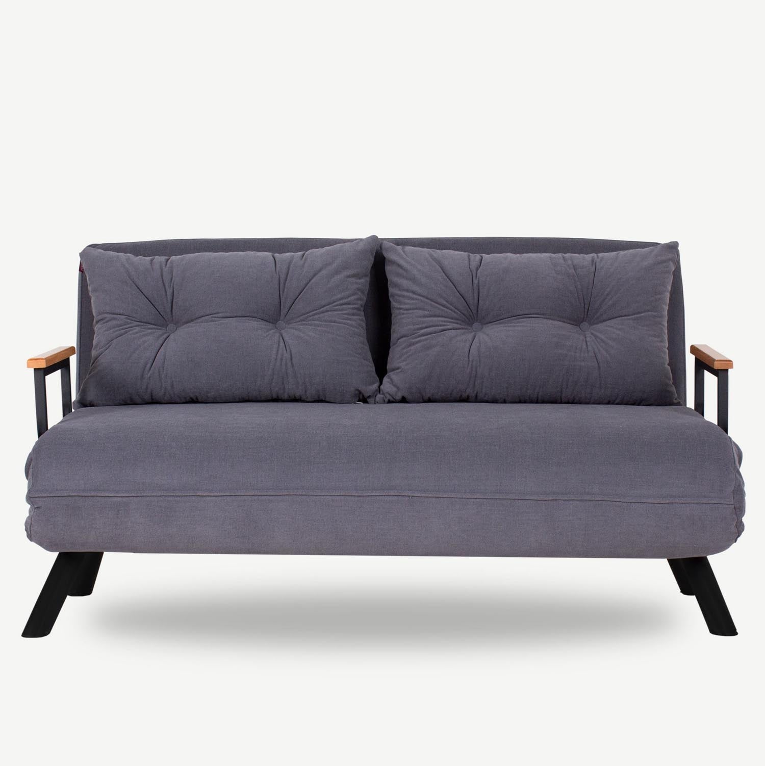 Sando 2-Seater - Grey in Grau präsentiert im Onlineshop von KAQTU Design AG. Bettsofa ist von Atelier Del Sofa