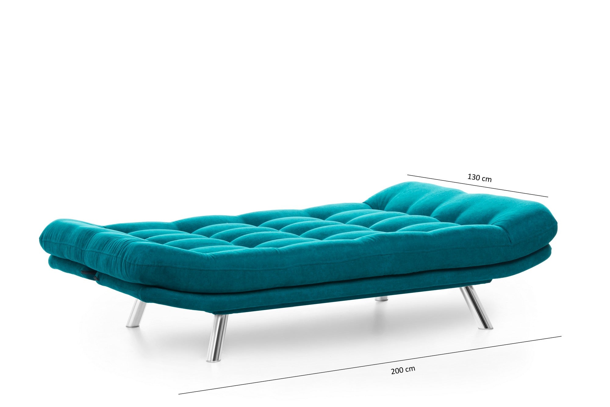 Misa Sofabed - Petrol Green in Petrolgrün präsentiert im Onlineshop von KAQTU Design AG. Bettsofa ist von Atelier Del Sofa