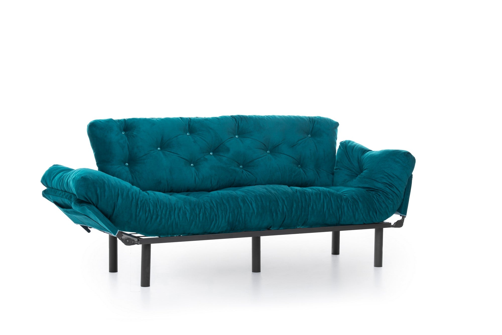 Nitta Triple - Petrol Green in Petrolgrün präsentiert im Onlineshop von KAQTU Design AG. Bettsofa ist von Atelier Del Sofa