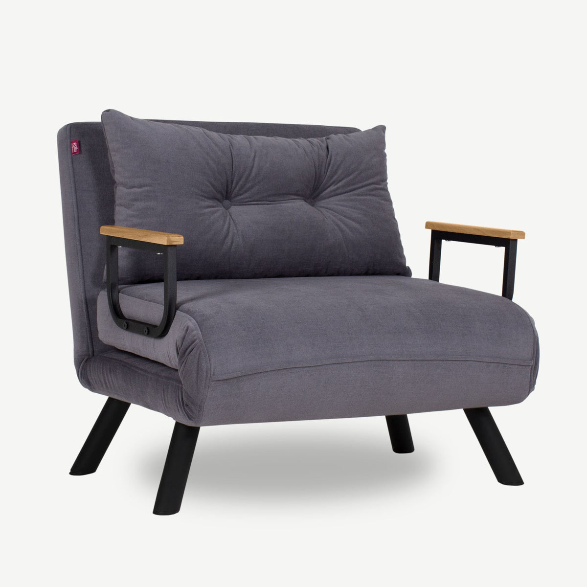 Sando Single Bettsofa - Grau in Grau präsentiert im Onlineshop von KAQTU Design AG. Bettsessel ist von Atelier Del Sofa