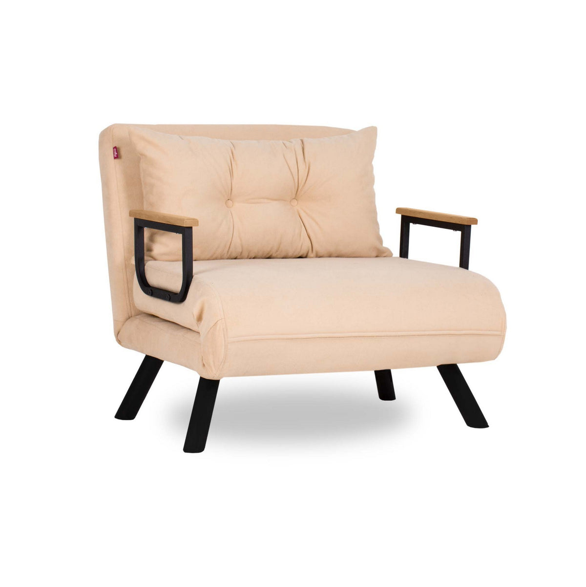 Sando Single Bettsofa - Sahne in Sahne präsentiert im Onlineshop von KAQTU Design AG. Bettsessel ist von Atelier Del Sofa