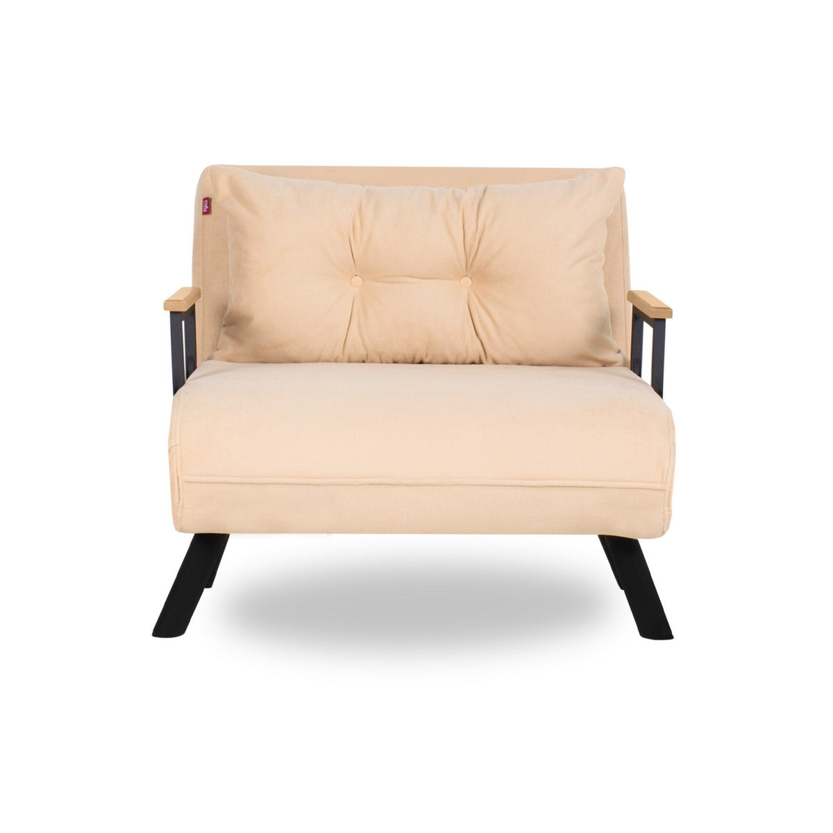 Sando Single Bettsofa - Sahne in Sahne präsentiert im Onlineshop von KAQTU Design AG. Bettsessel ist von Atelier Del Sofa