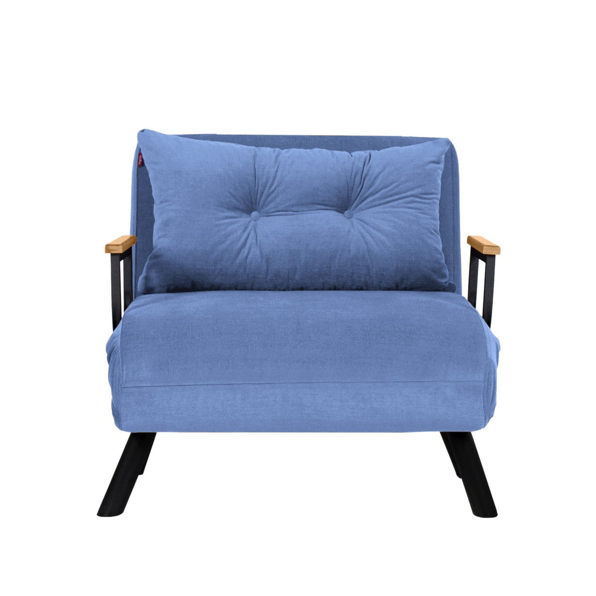 Sando Single Bettsofa - Blau in Blau präsentiert im Onlineshop von KAQTU Design AG. Bettsessel ist von Atelier Del Sofa