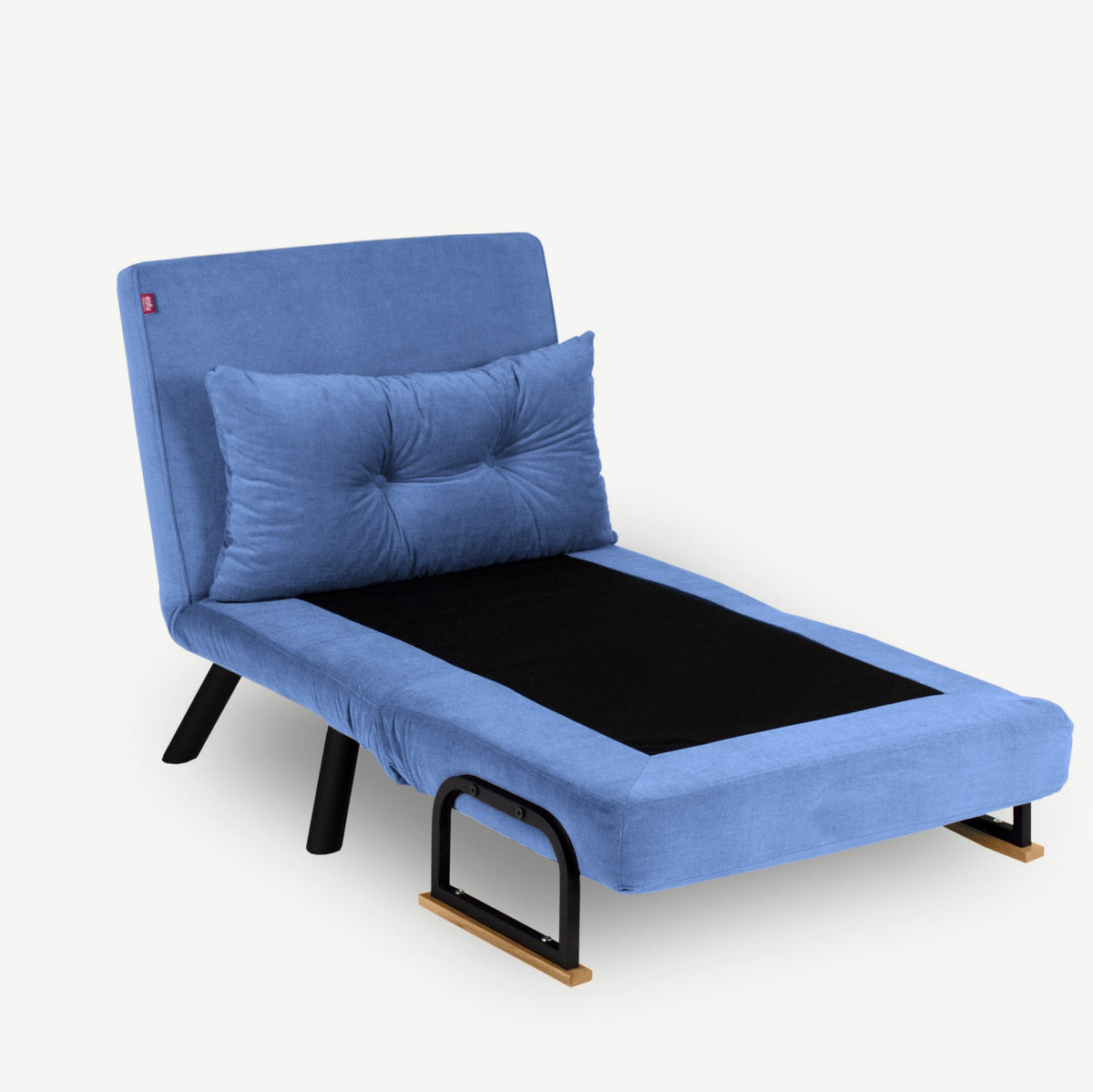 Sando Single Bettsofa - Blau in Blau präsentiert im Onlineshop von KAQTU Design AG. Bettsessel ist von Atelier Del Sofa