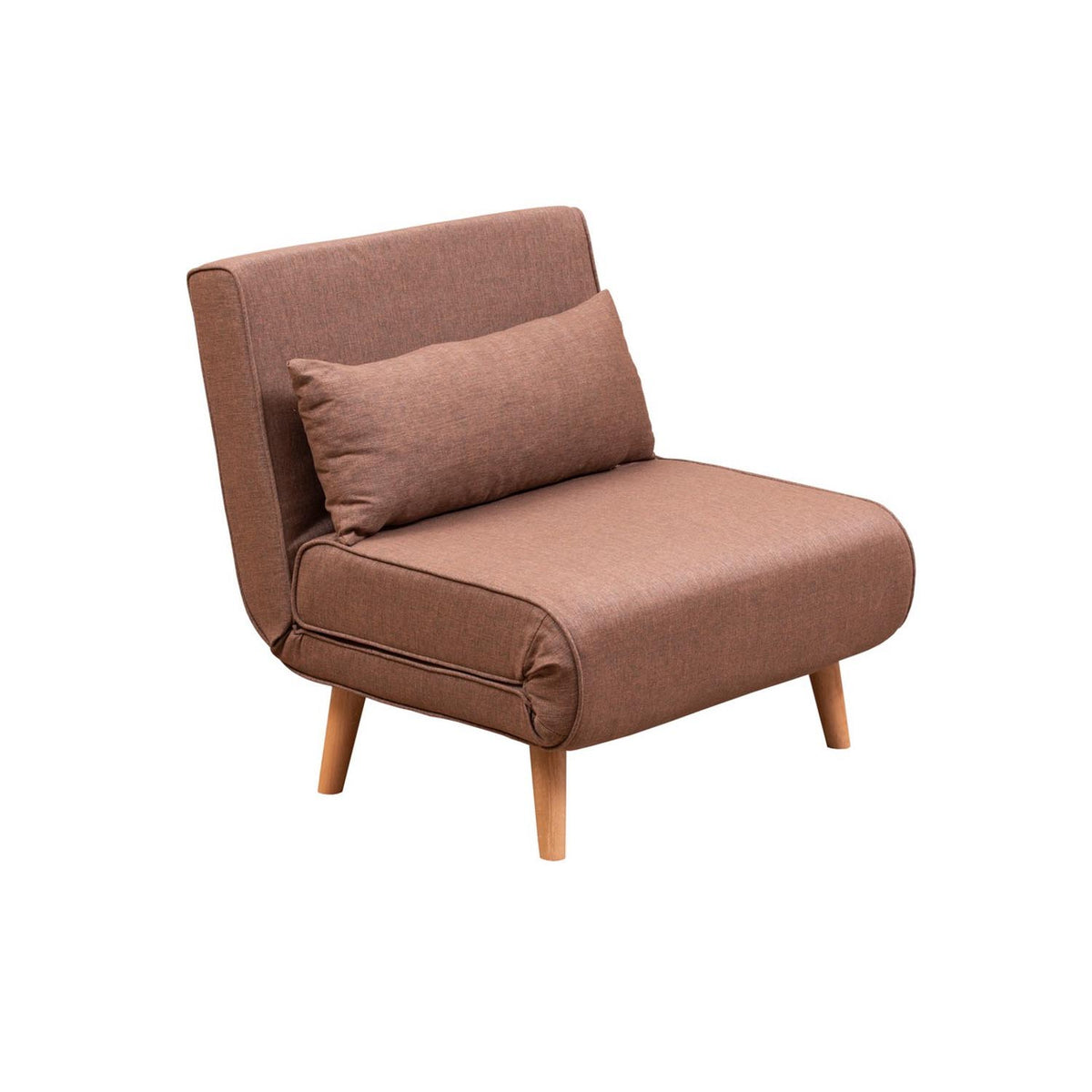 Folde Single Bettsofa - Braun in Braun präsentiert im Onlineshop von KAQTU Design AG. Bettsessel ist von Atelier Del Sofa