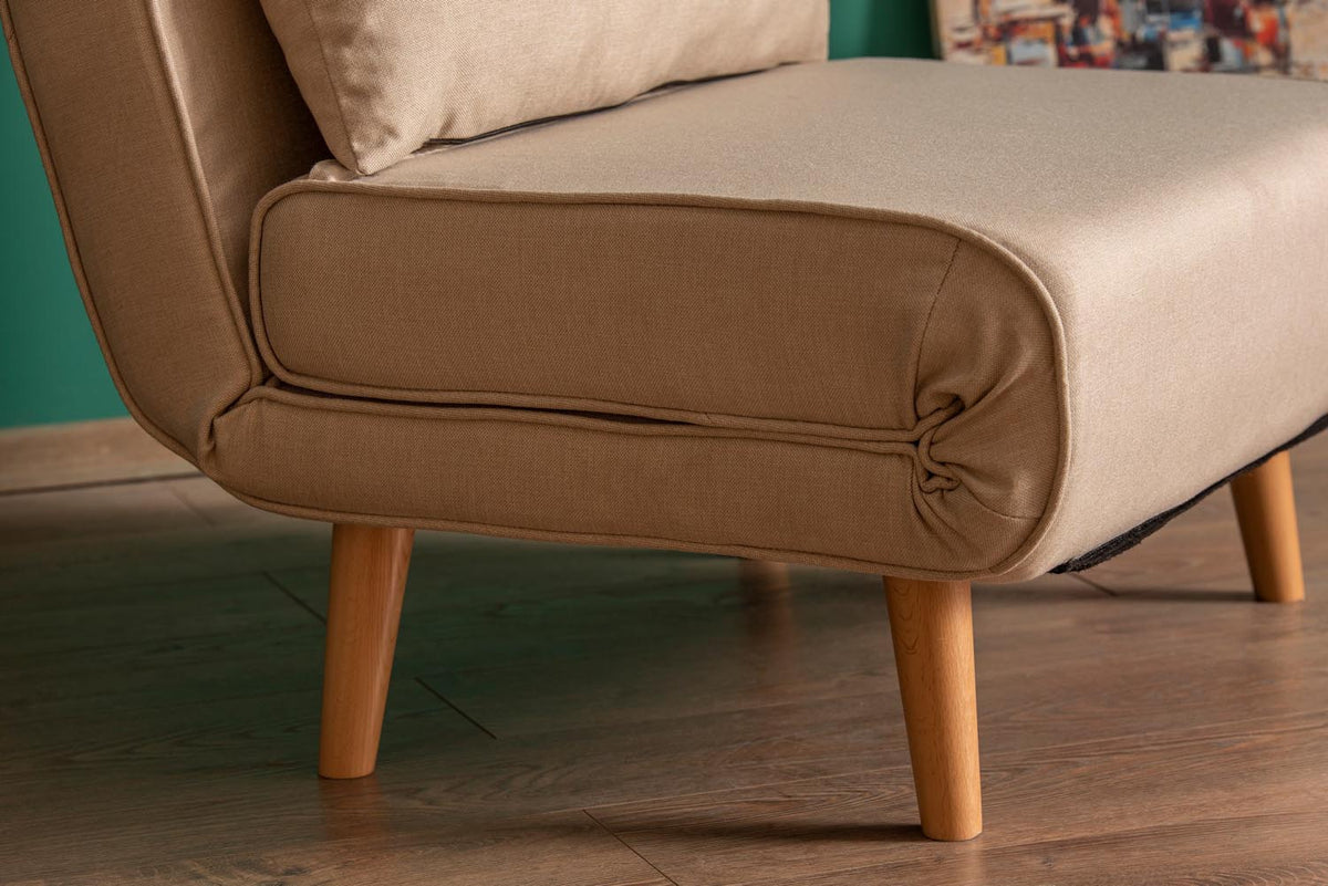Folde Single Bettsofa - Sahne in Sahne präsentiert im Onlineshop von KAQTU Design AG. Bettsessel ist von Atelier Del Sofa