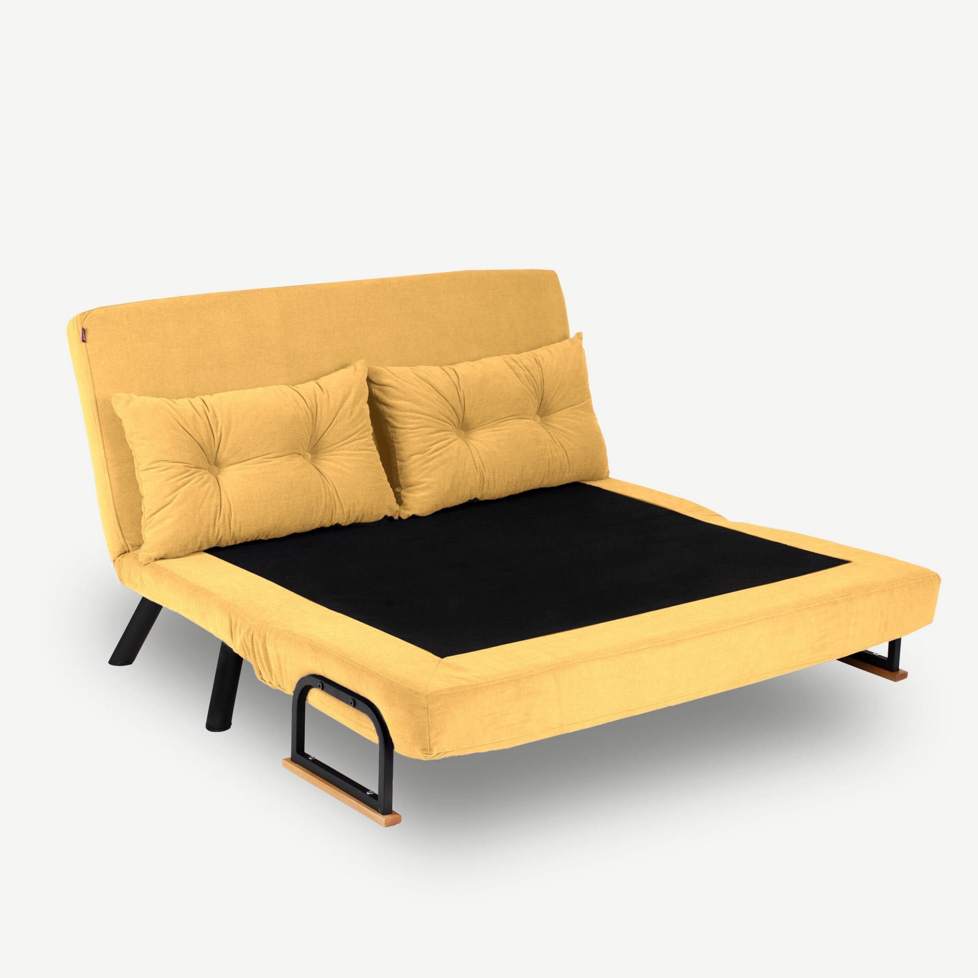 Sando 2-Seater - Mustard in Senf präsentiert im Onlineshop von KAQTU Design AG. Bettsofa ist von Atelier Del Sofa