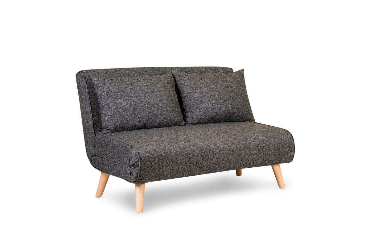 Folde 2 Bettsofa - Dunkelgrau in Dunkelgrau präsentiert im Onlineshop von KAQTU Design AG. Bettsofa ist von Atelier Del Sofa